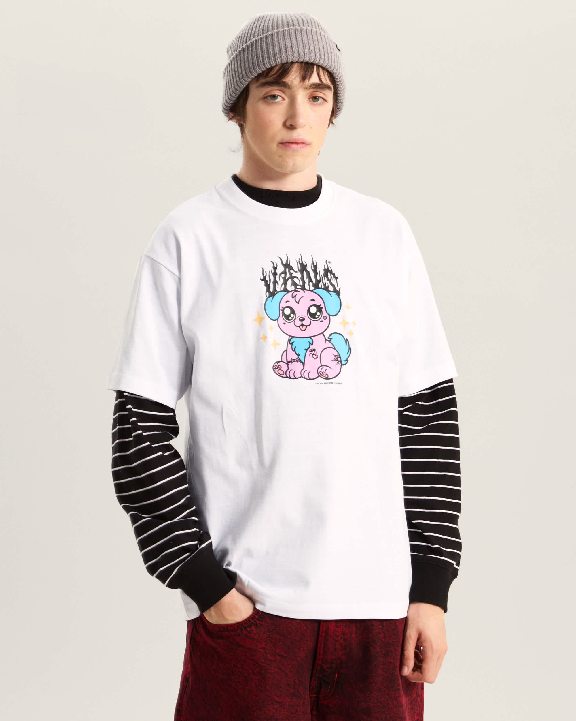 Puppy Loose TShirt VANS White ALT2