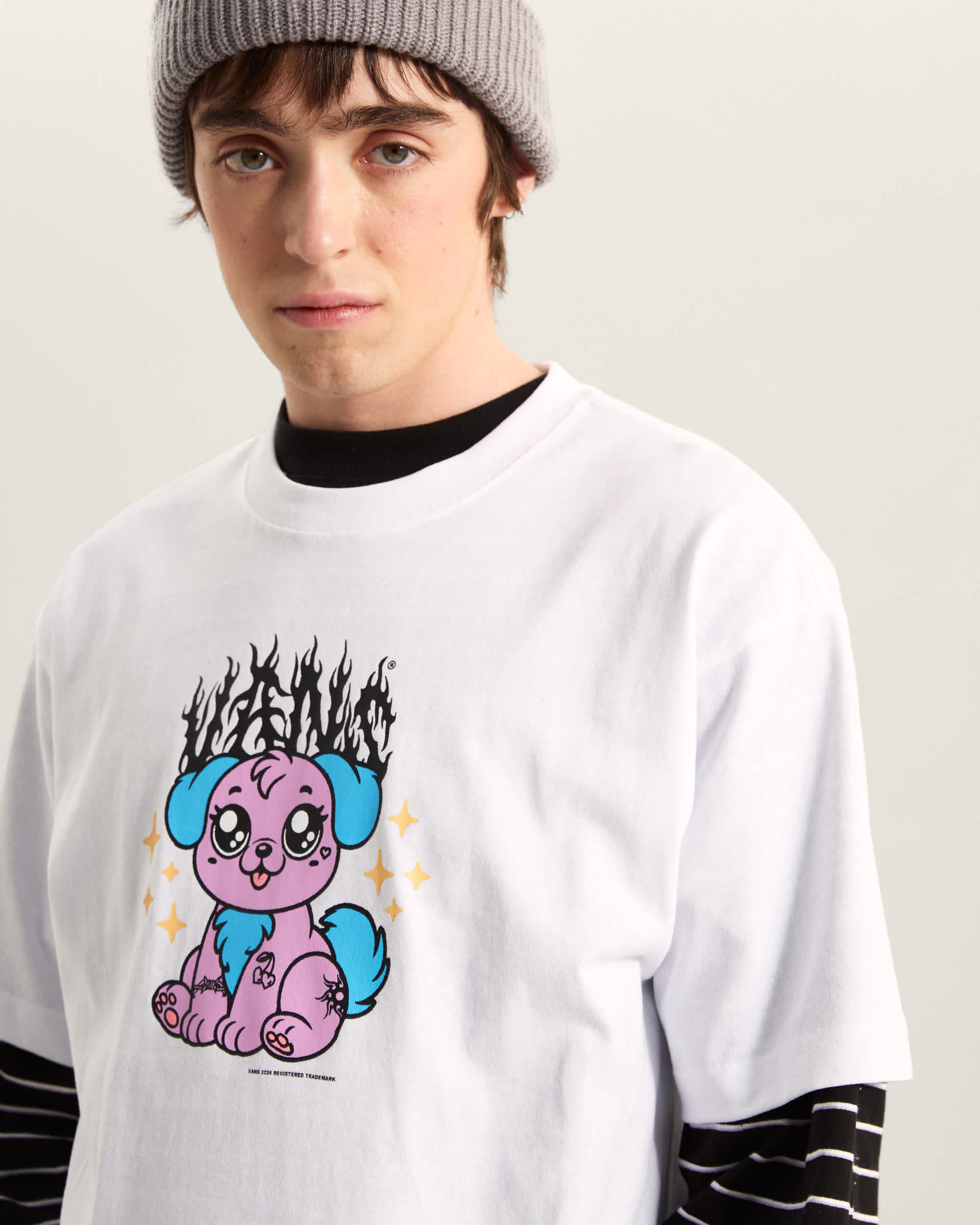 Puppy Loose Tee VANS Wit ALT5