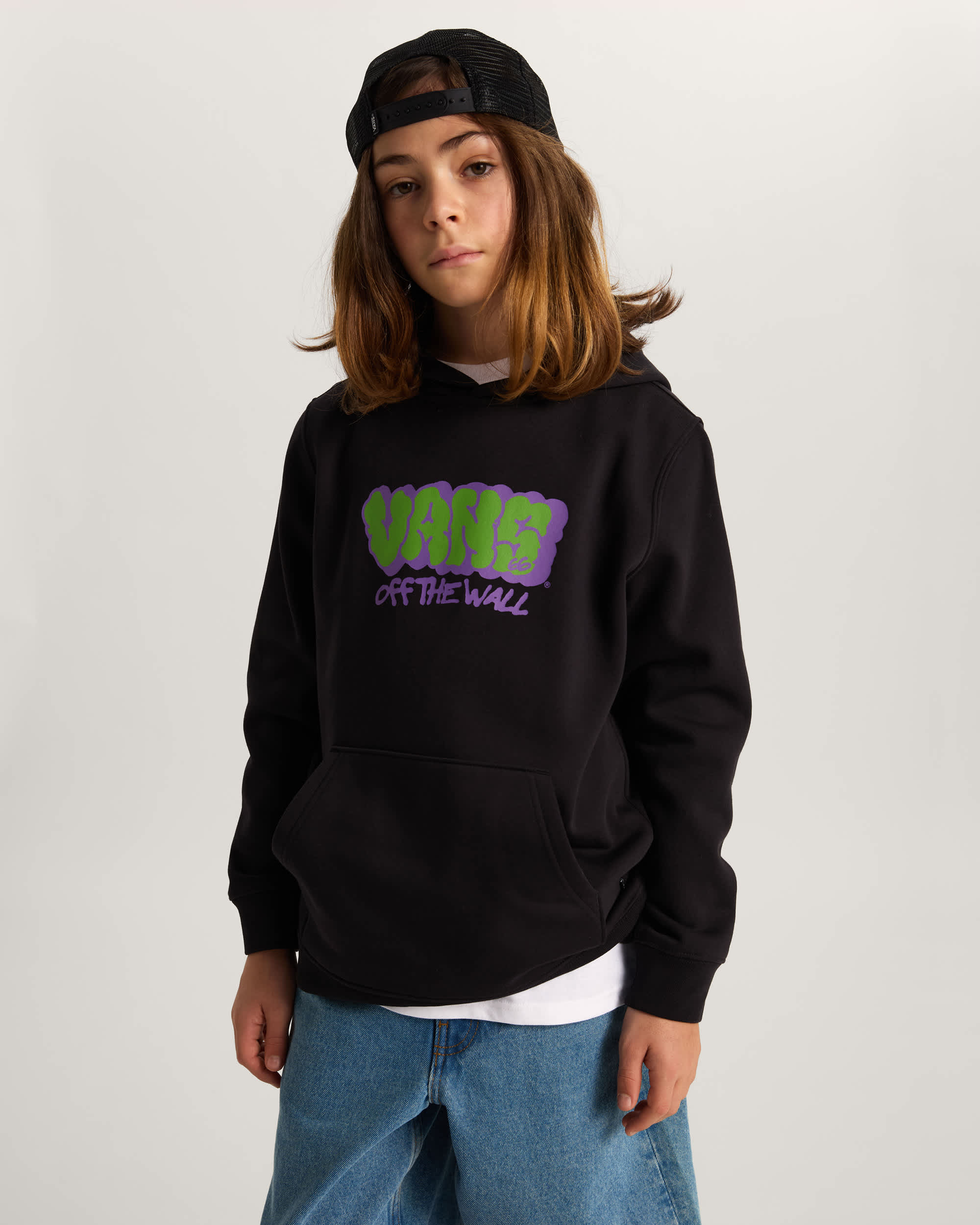 Kinder Vans Graff Hoodie 814 Jahre VANS Schwarz ALT2