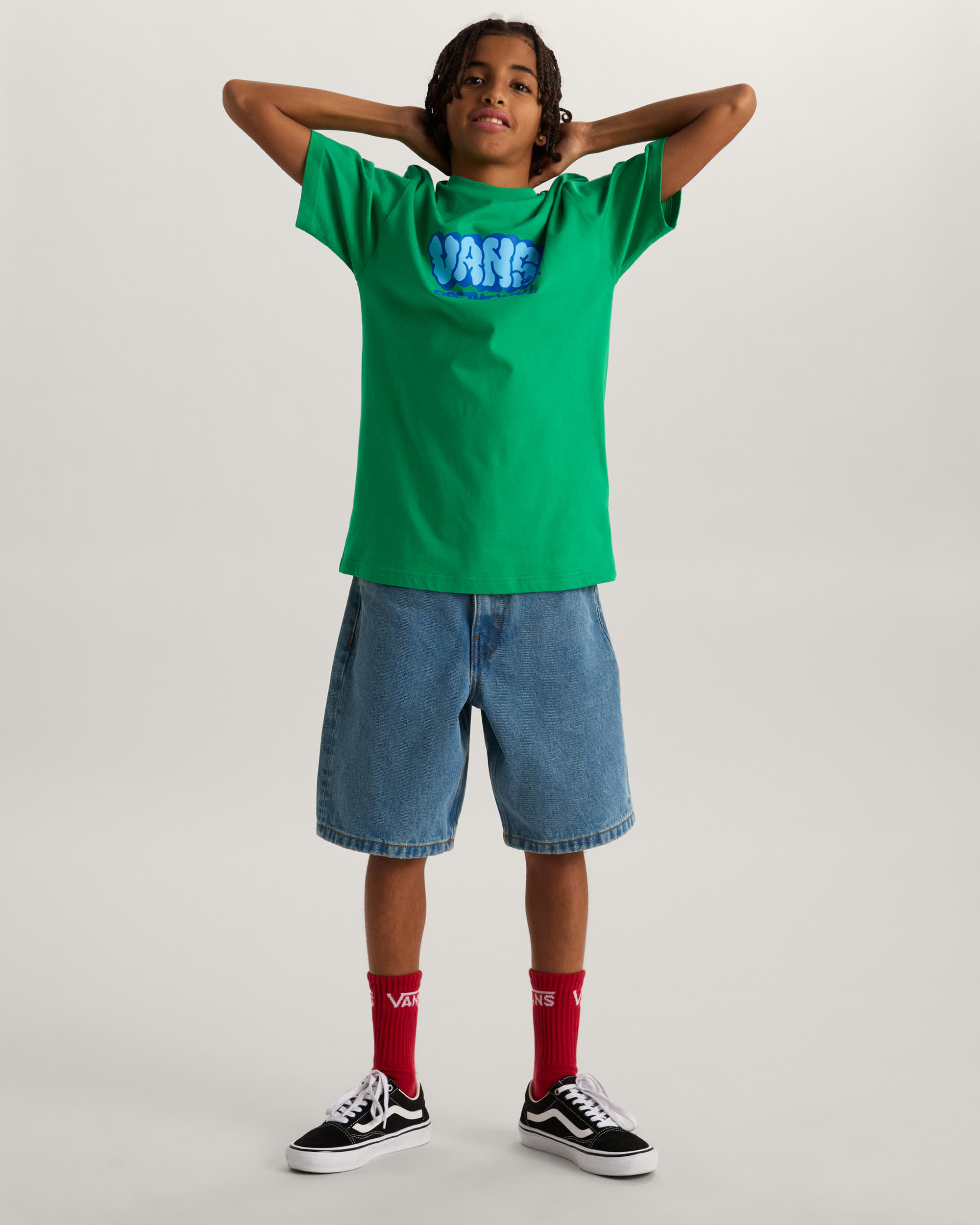 Kids By Vans Graff TShirt 814 Years VANS Green ALT4