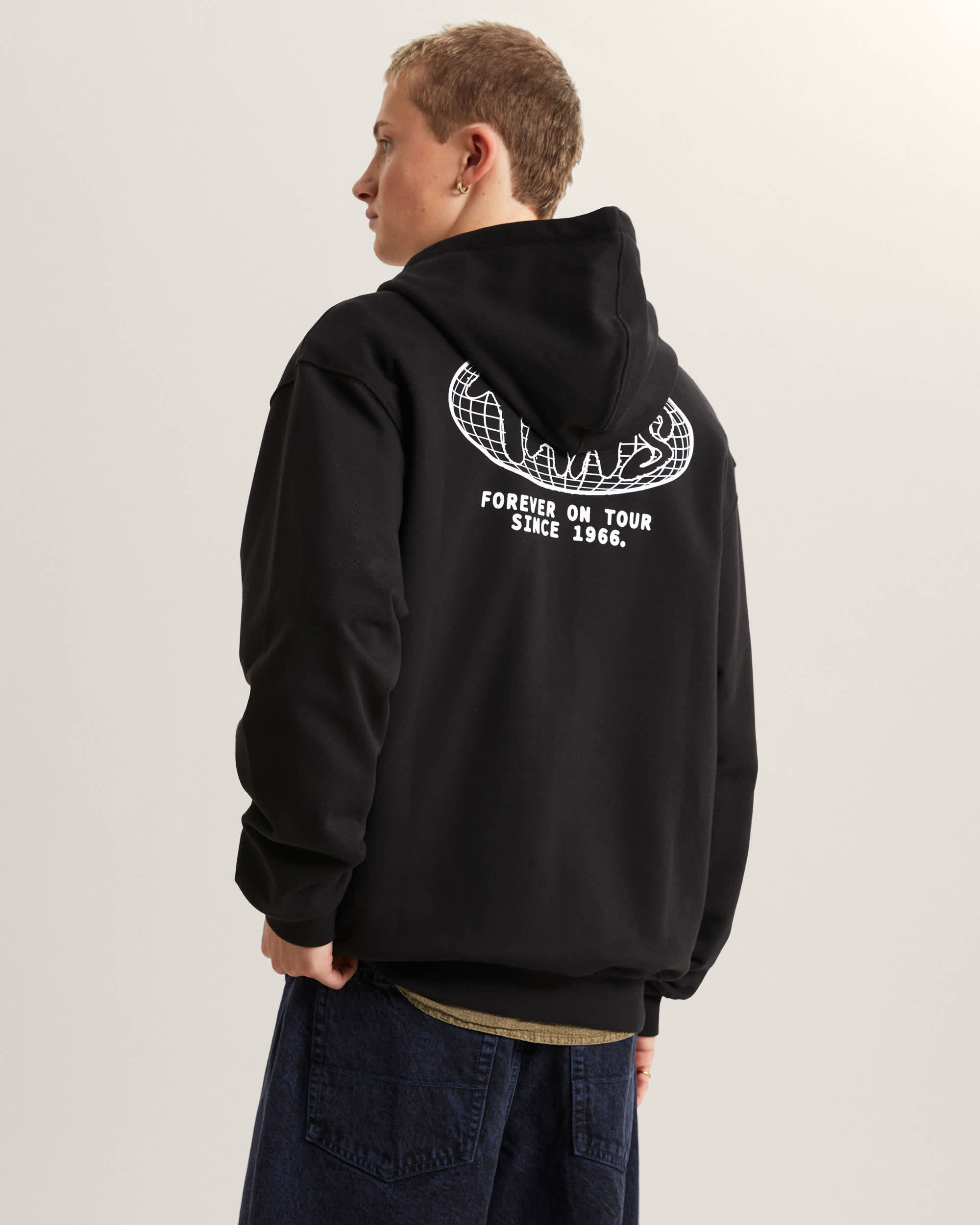 Felpa con cappuccio e zip World Tour Loose VANS Nero ALT3