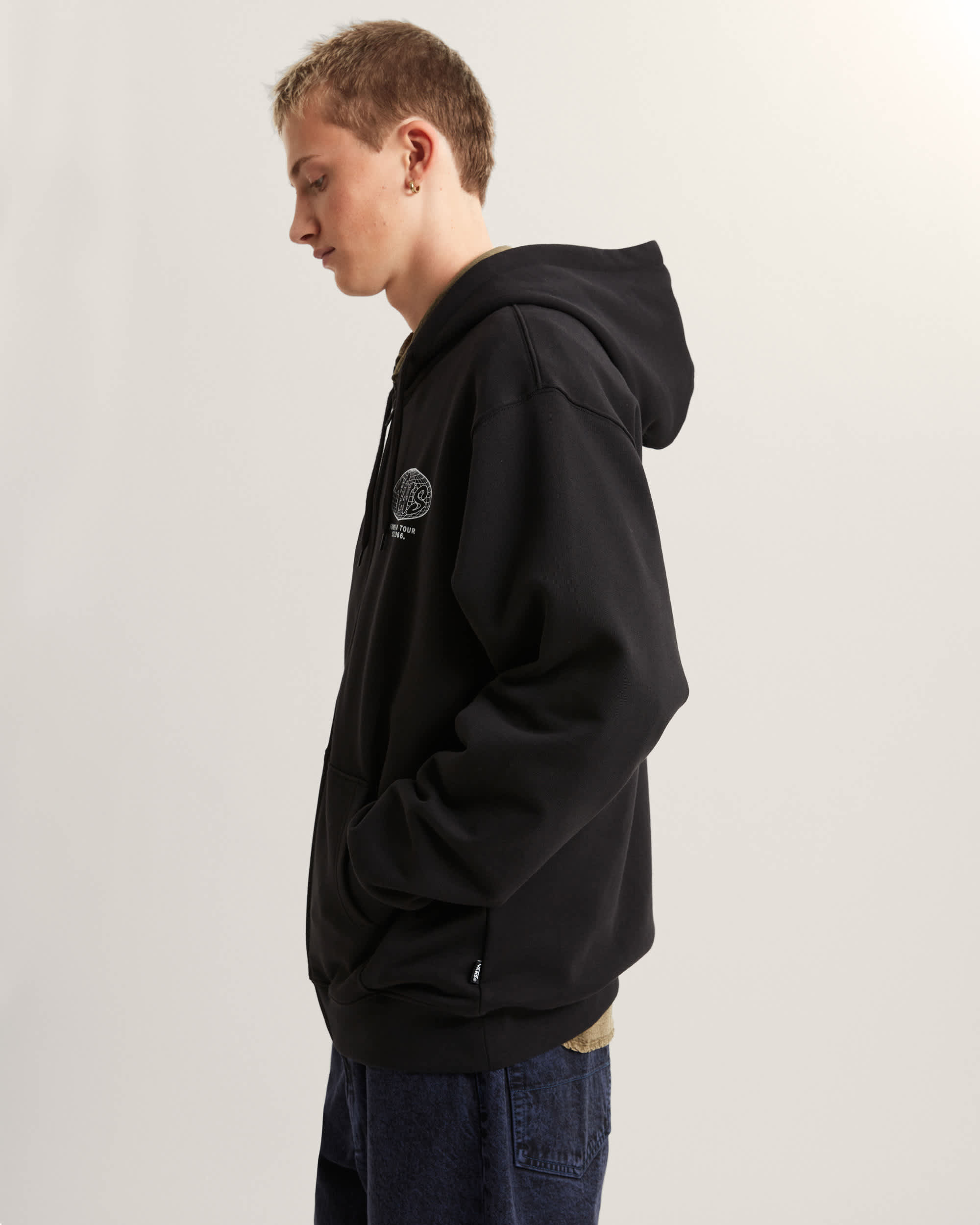 Felpa con cappuccio e zip World Tour Loose VANS Nero ALT4