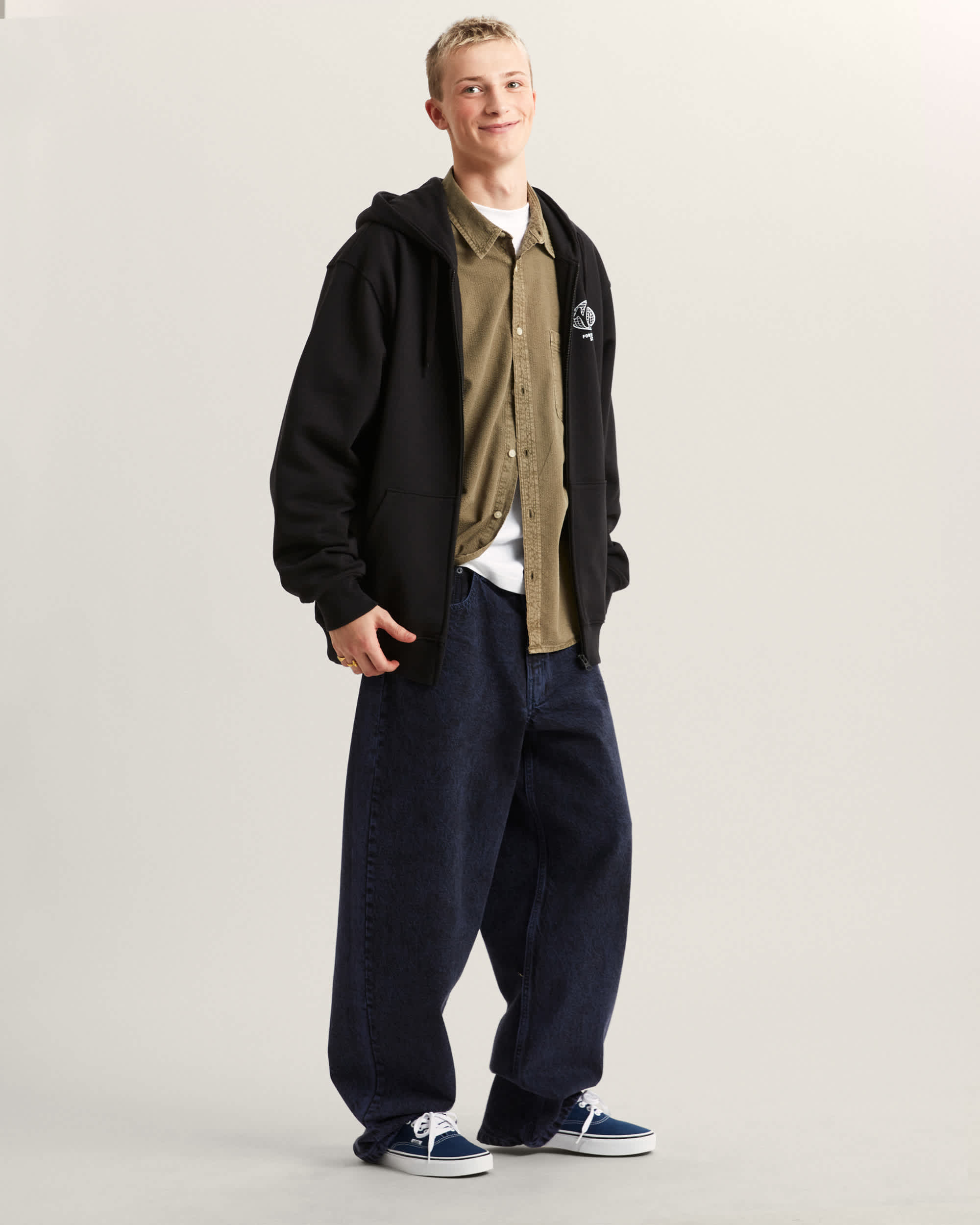 Sweat  capuche zipp World Tour Loose VANS Noir ALT5