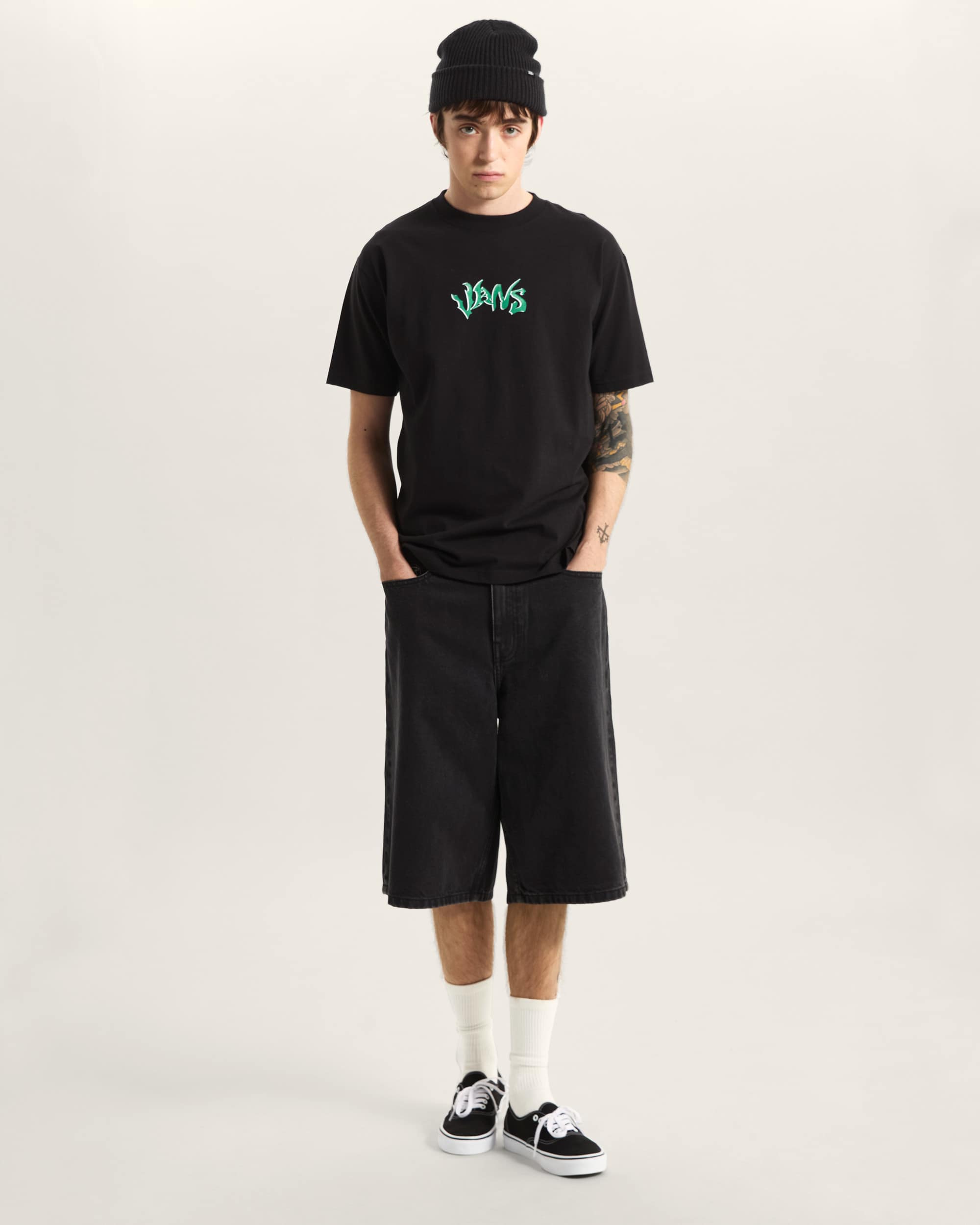 STRETCHED LOGO DENIM SHORT Black Light Stonewash VANS Schwarz ALT5