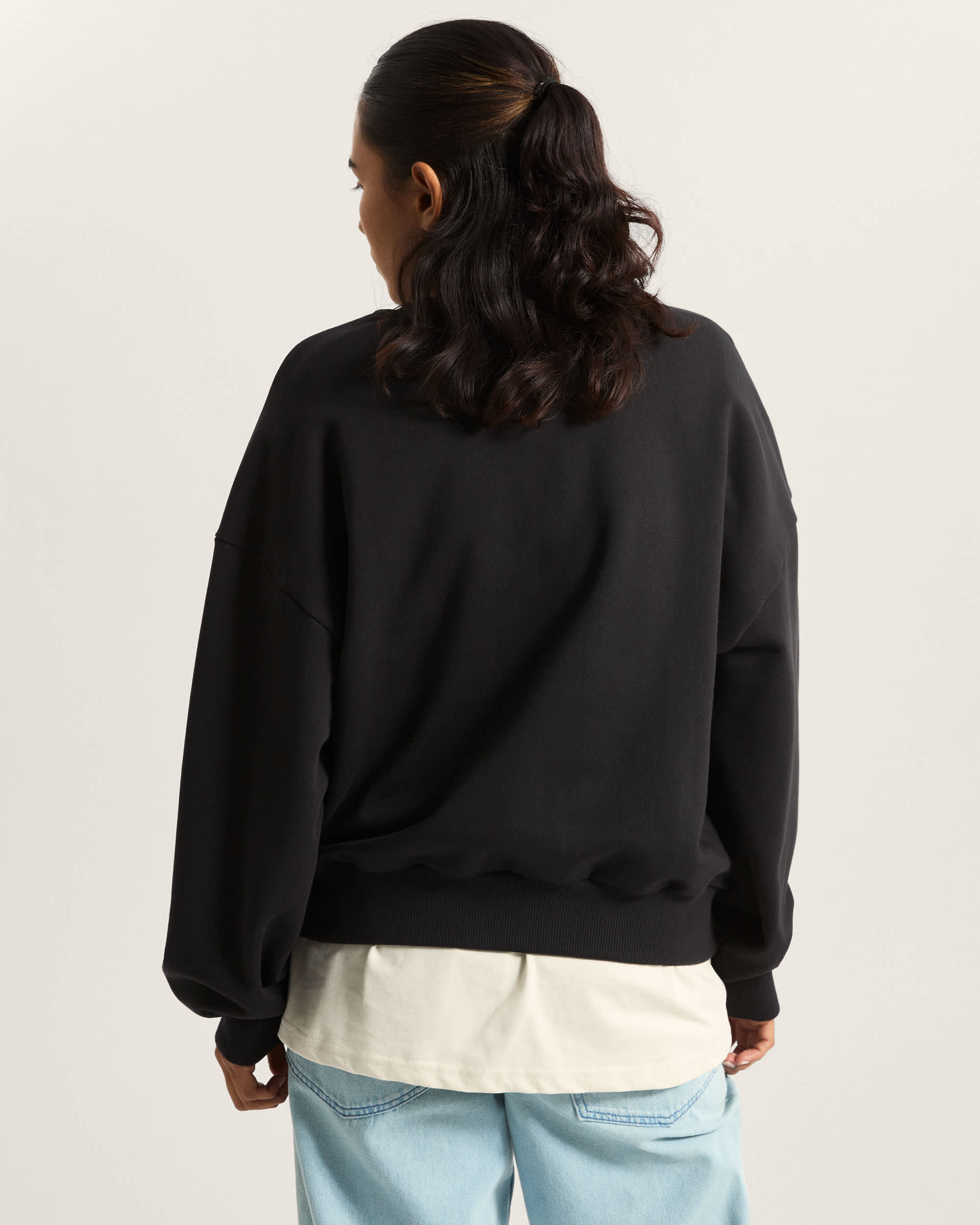 Ellipse Retro Sweater met ronde hals VANS Zwart ALT3
