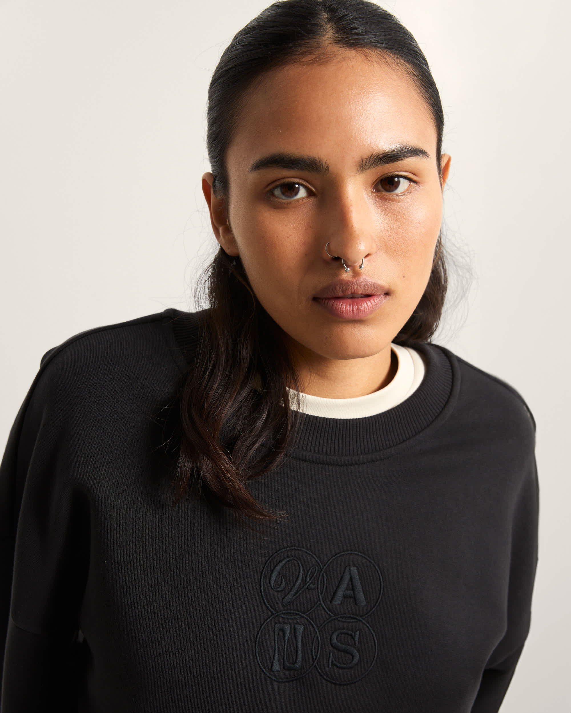 Ellipse Retro Sweater met ronde hals VANS Zwart ALT6