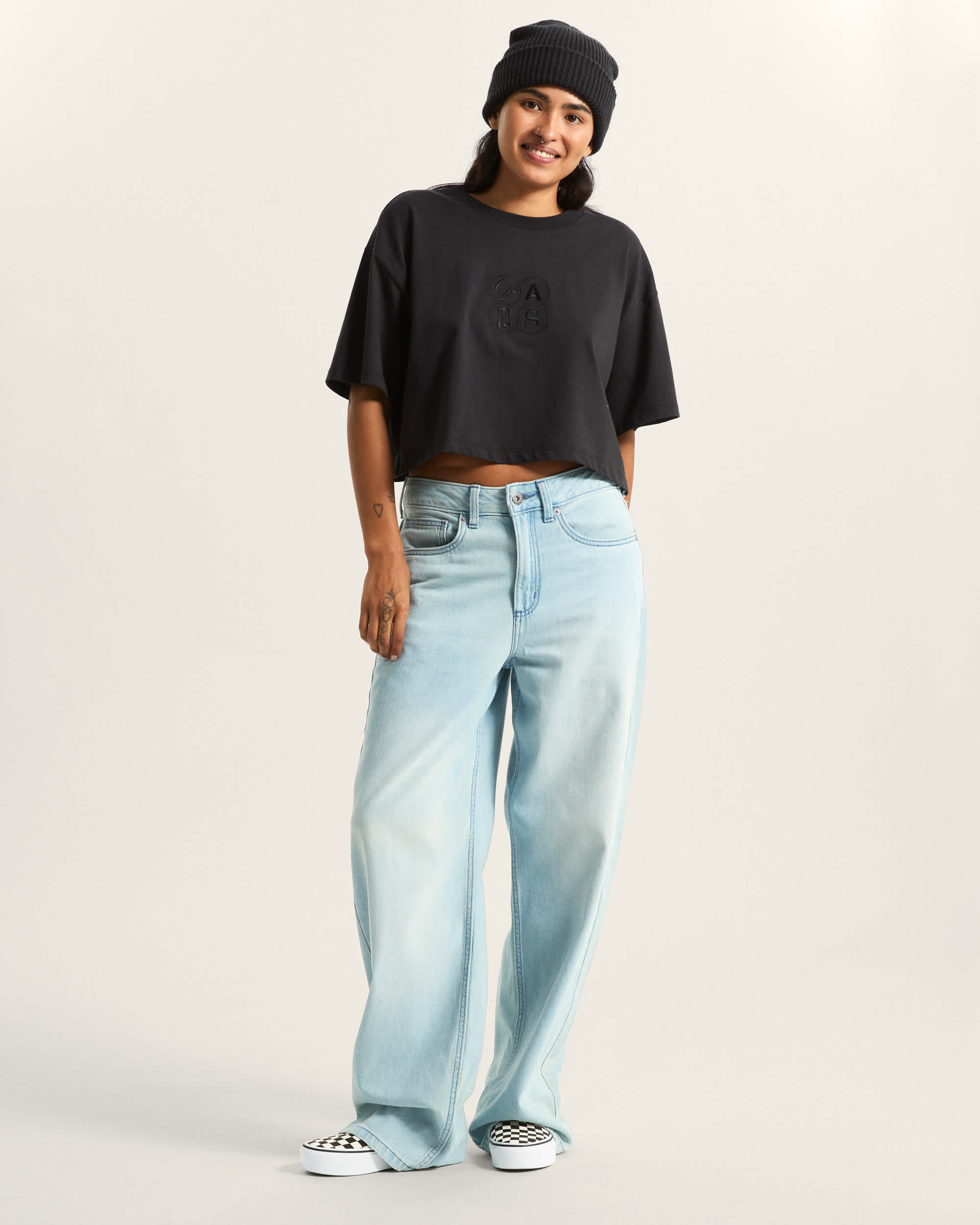 Ellipse Relax Crop TShirt VANS Schwarz ALT4