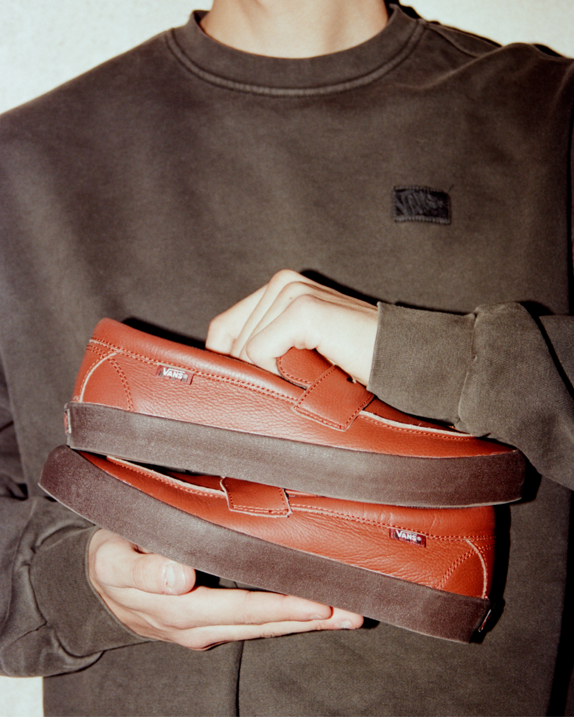 Skate Loafer Schuhe VANS Braun ALT2