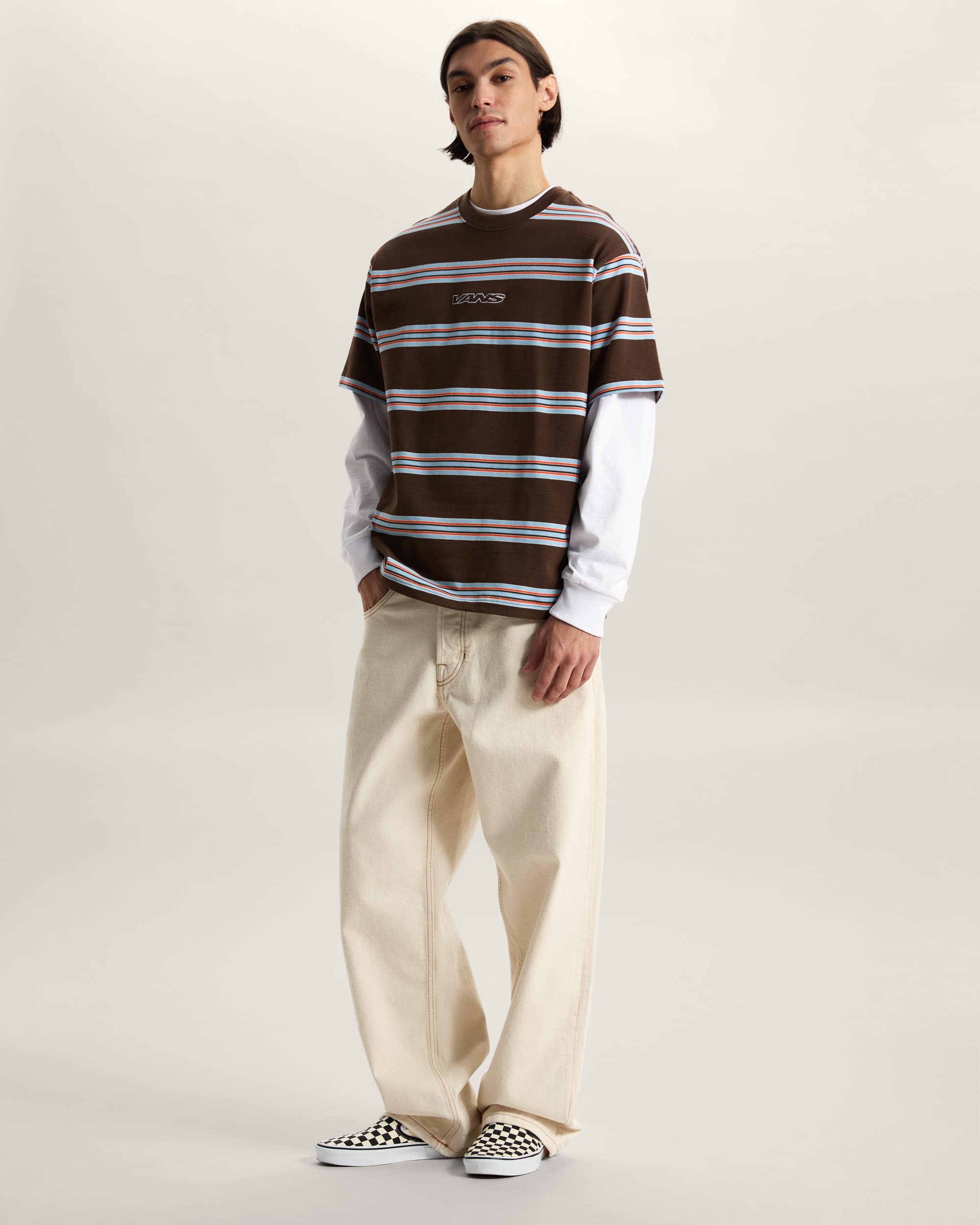 Chemise Mesa Stripe VANS Marron ALT4