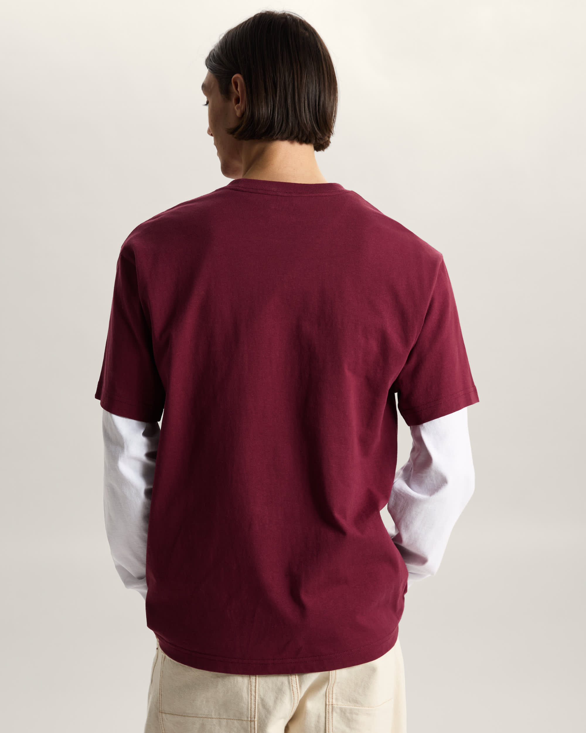 Left Chest II Logo TShirt VANS Burgundy ALT3