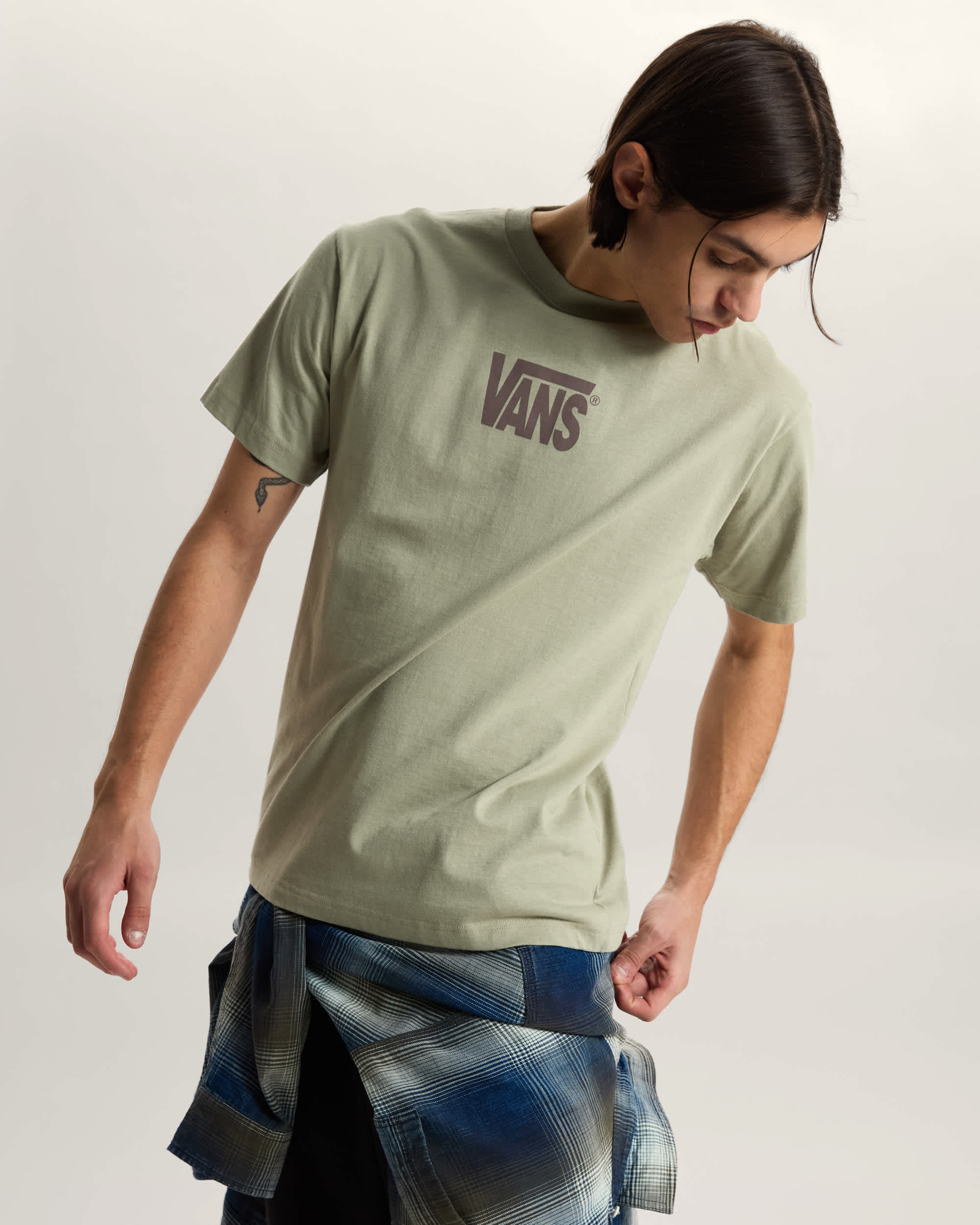 Camiseta Stretch Logo VANS Beis ALT2
