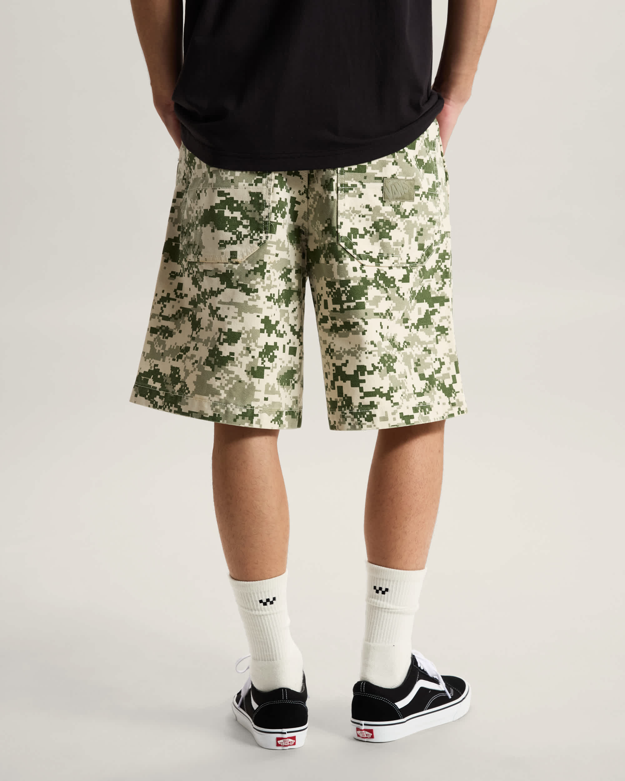 Premium Check5 Baggy Canvas Short VANS Groen ALT3
