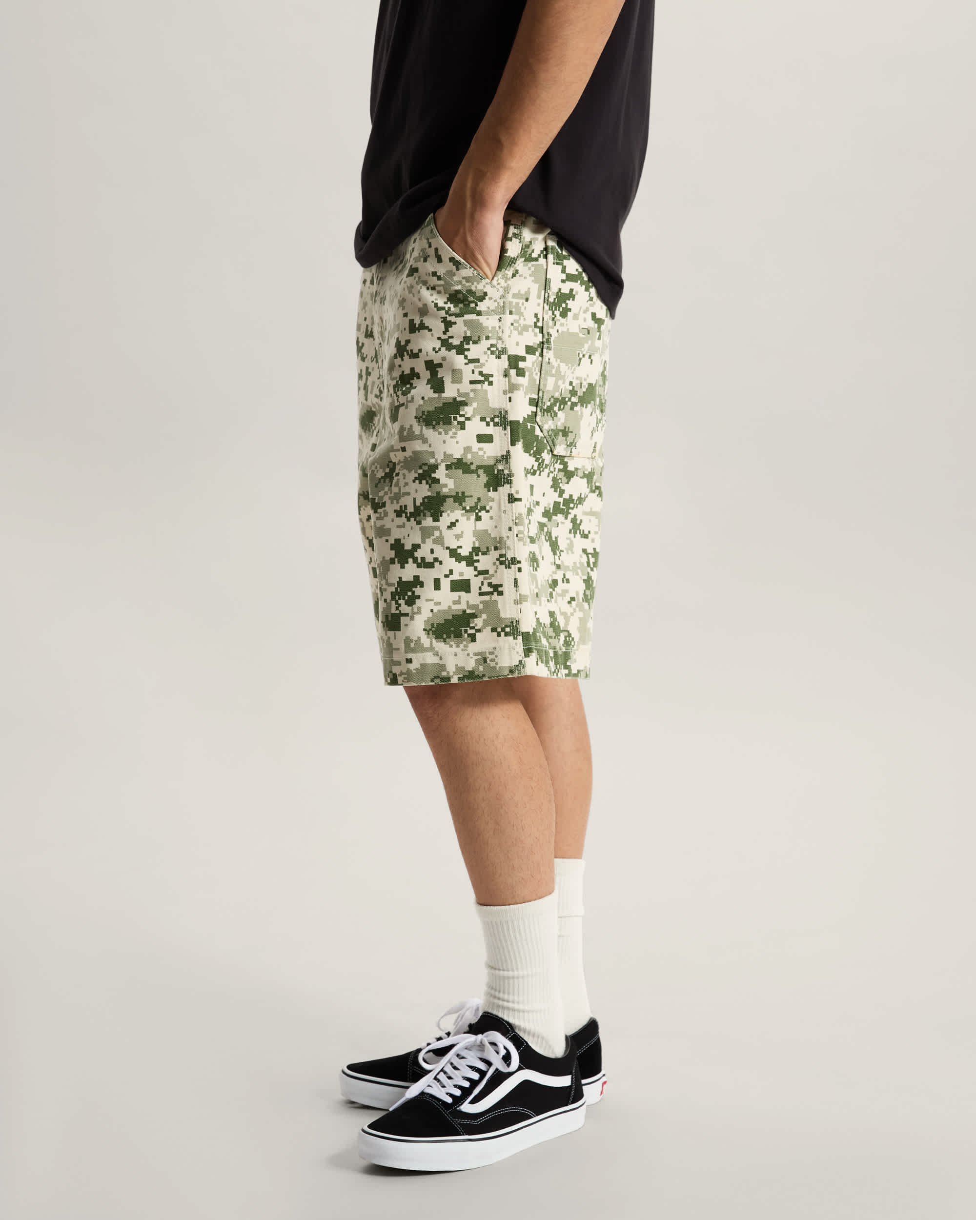 Premium Check5 Baggy Canvasshorts VANS Grn ALT4