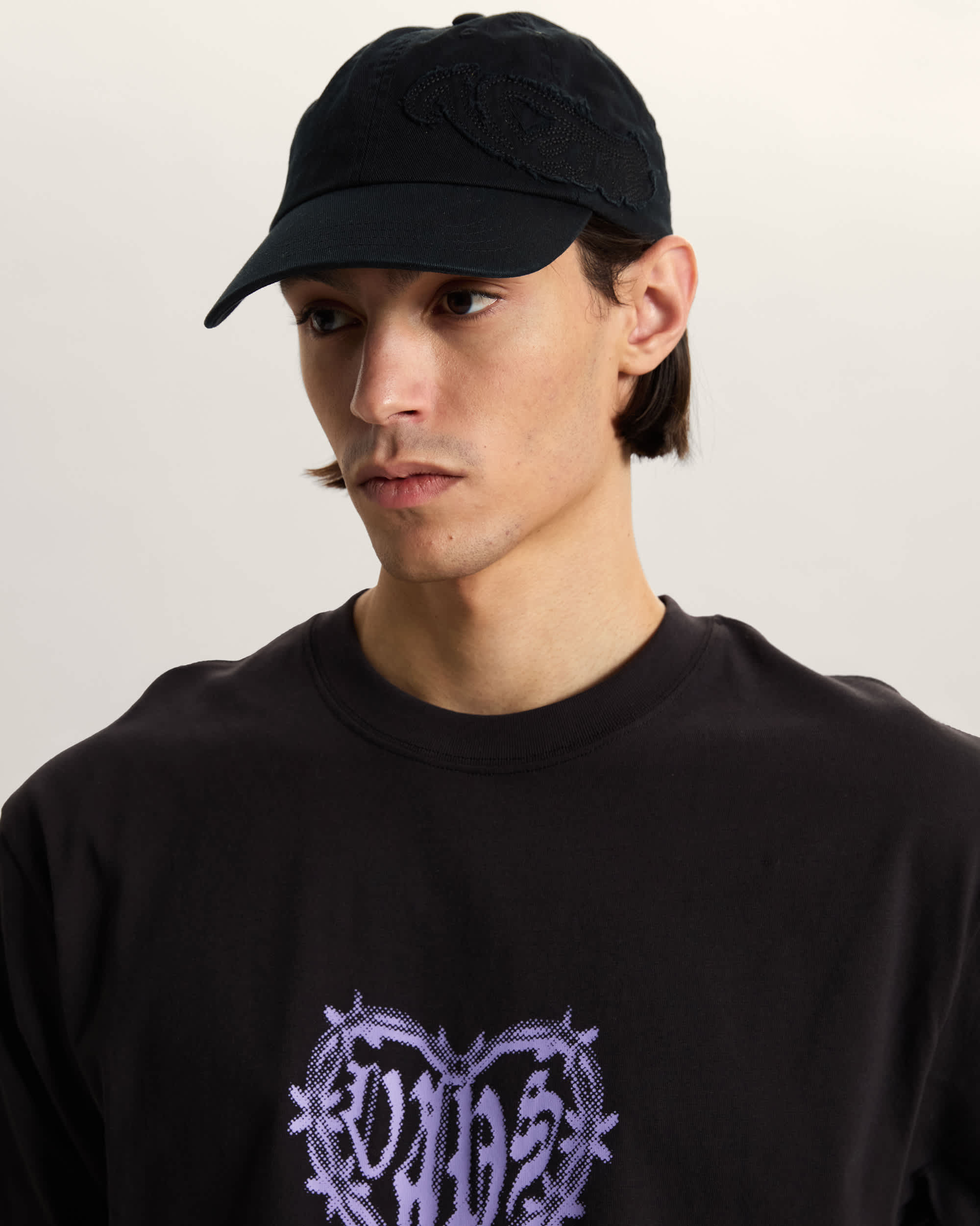 Gorra de jockey con visera curvada y detalle ondulado VANS Negro ALT3