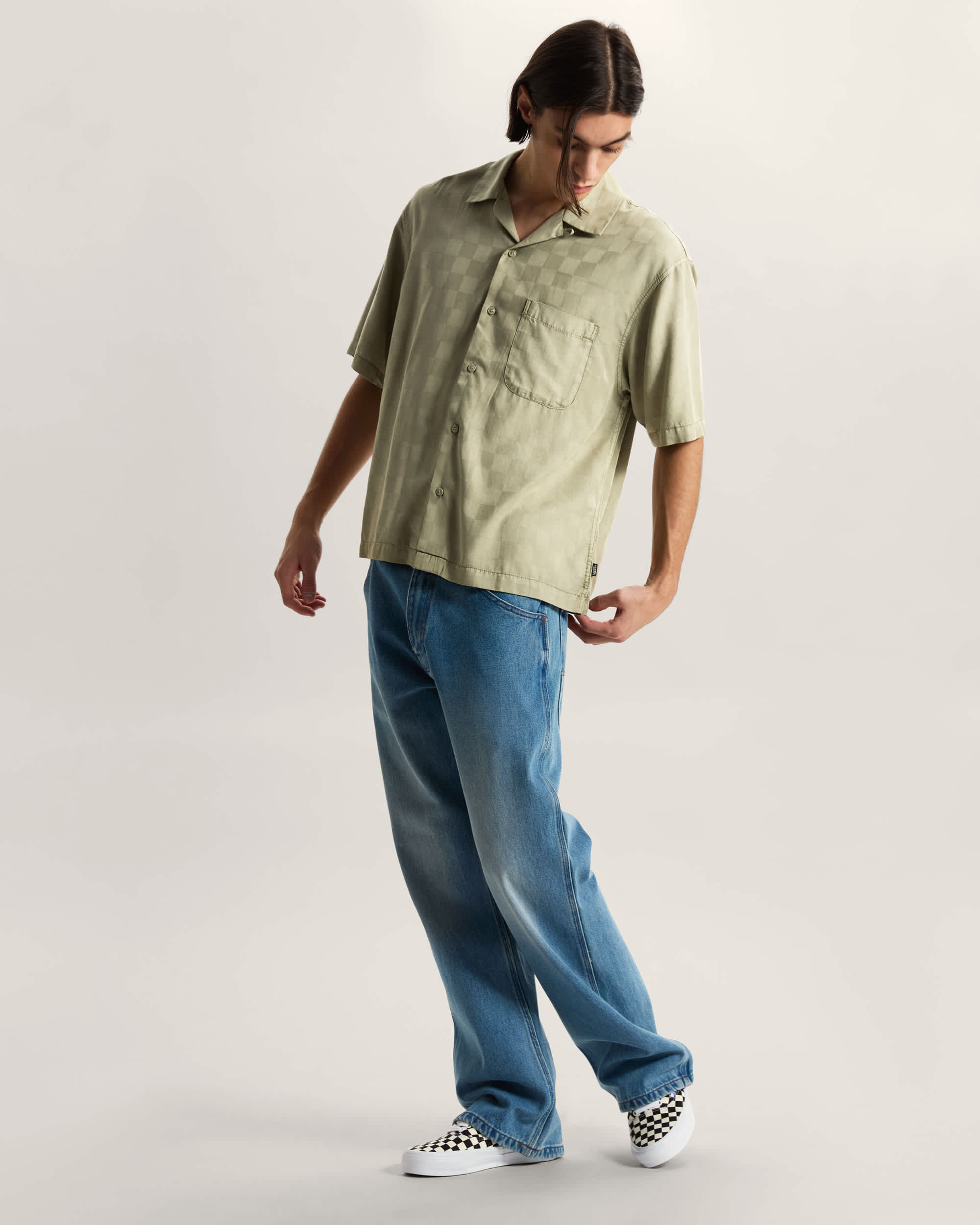 Camisa Van Doren Check Camp VANS Beis ALT4