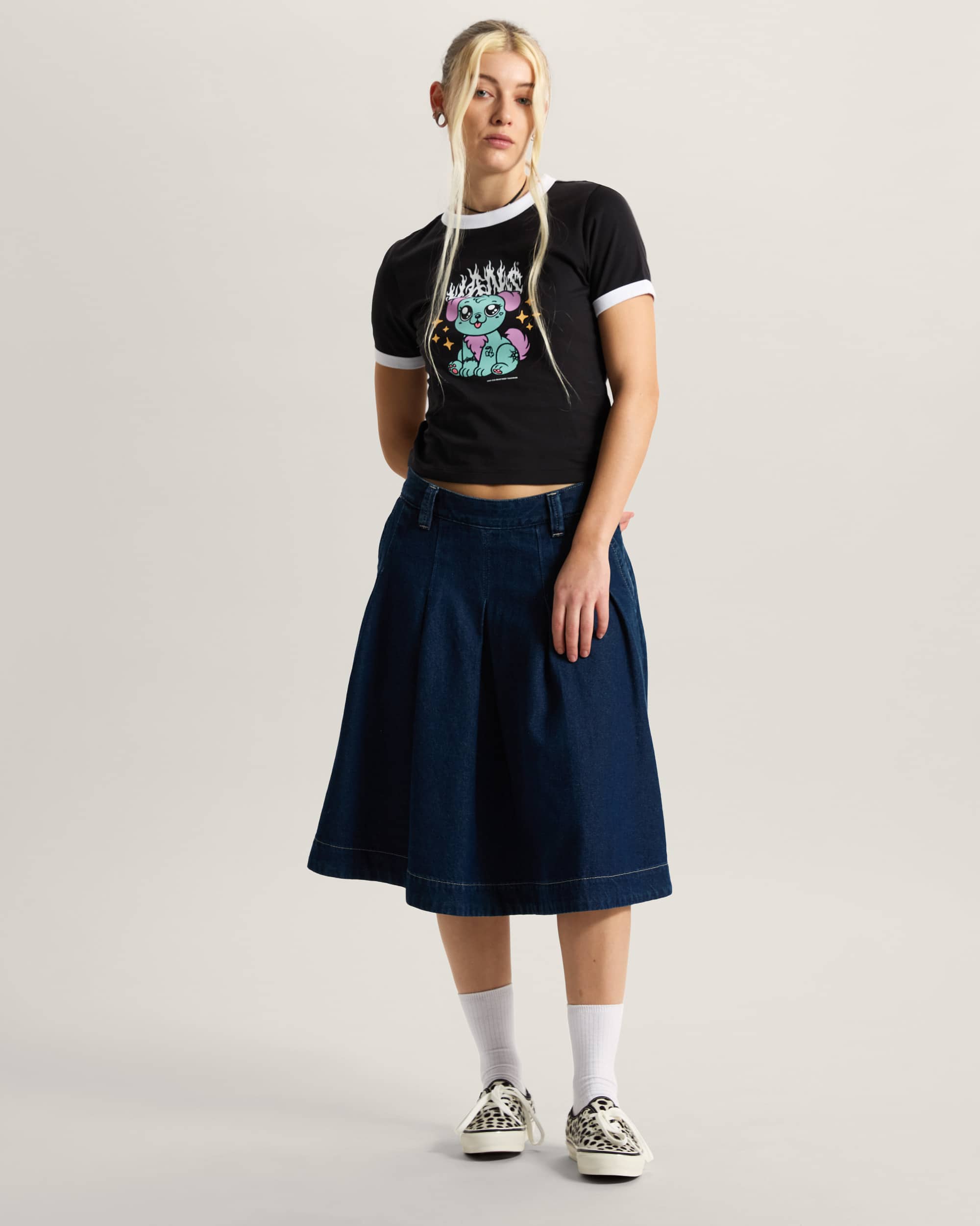 Puppy Ringer Tee VANS Zwart ALT4