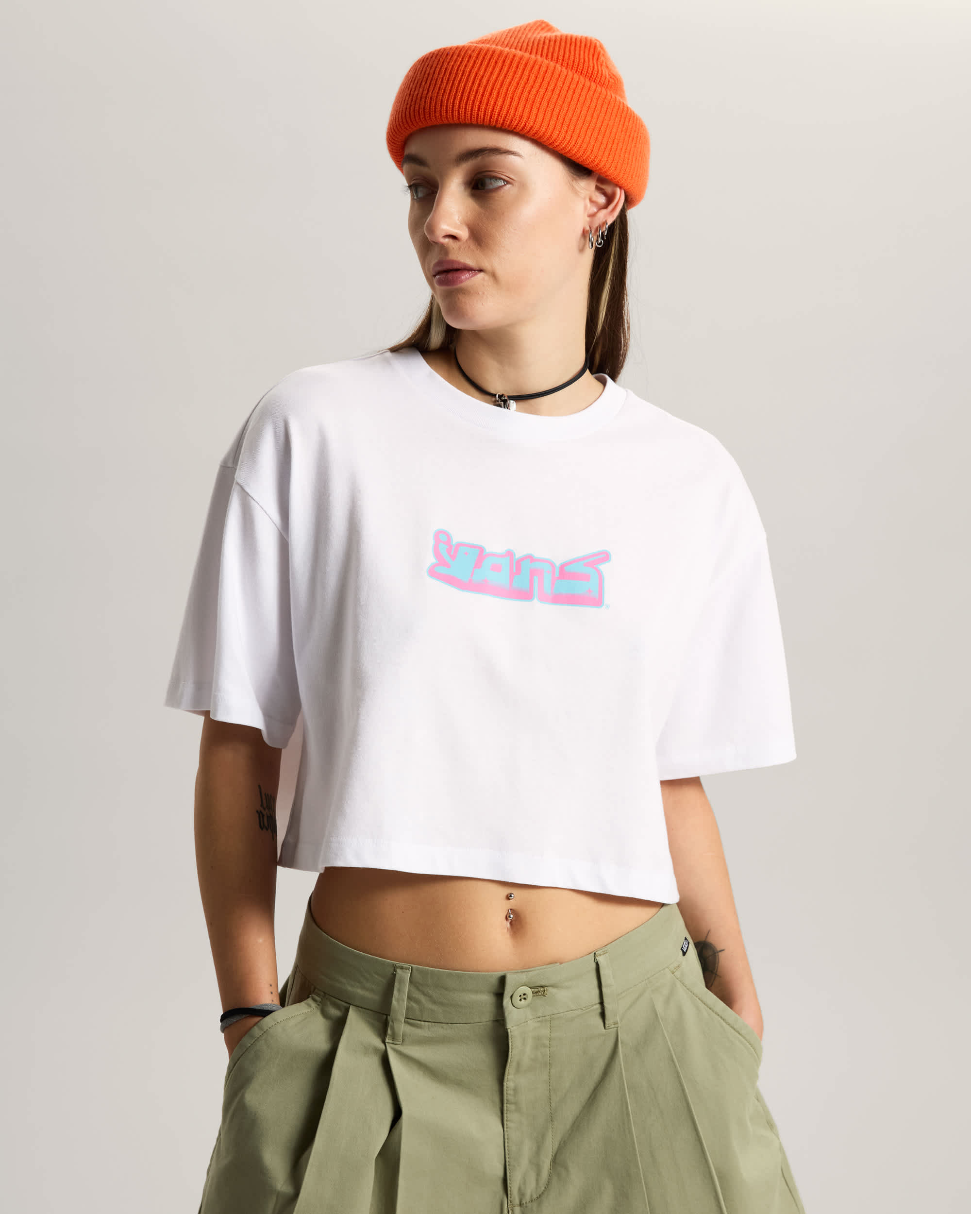 Y2K Boho Relax Crop TShirt VANS Wei ALT2