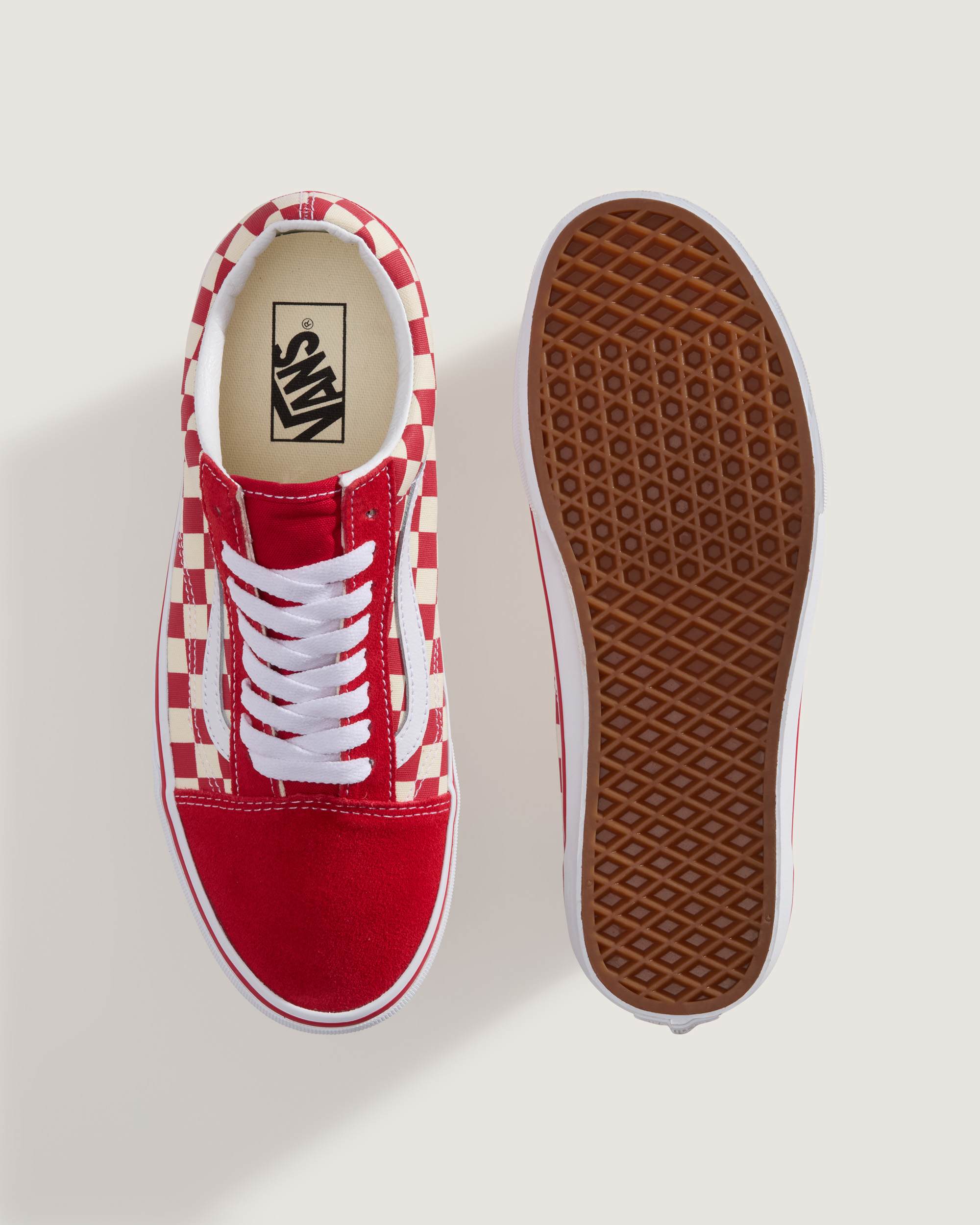 Chaussures Checkerboard Old Skool VANS Rouge ALT2