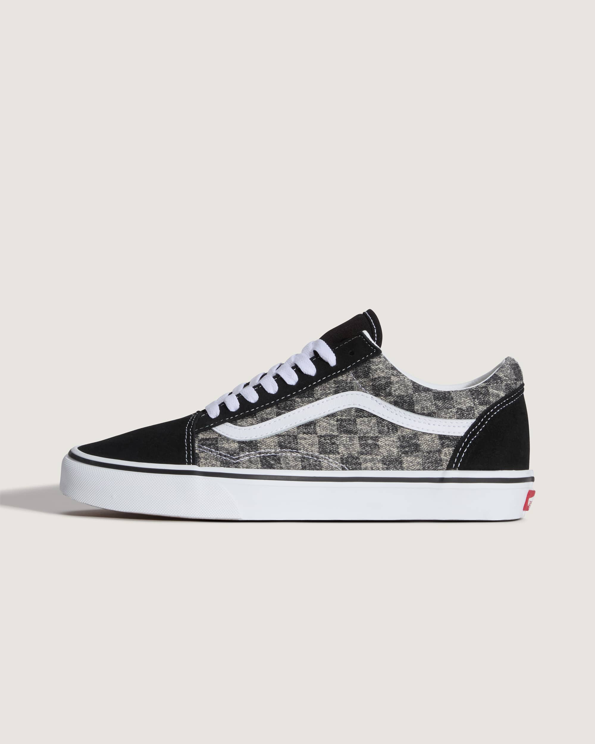 Old Skool Denim Checkerboard Schuhe VANS Schwarz HERO