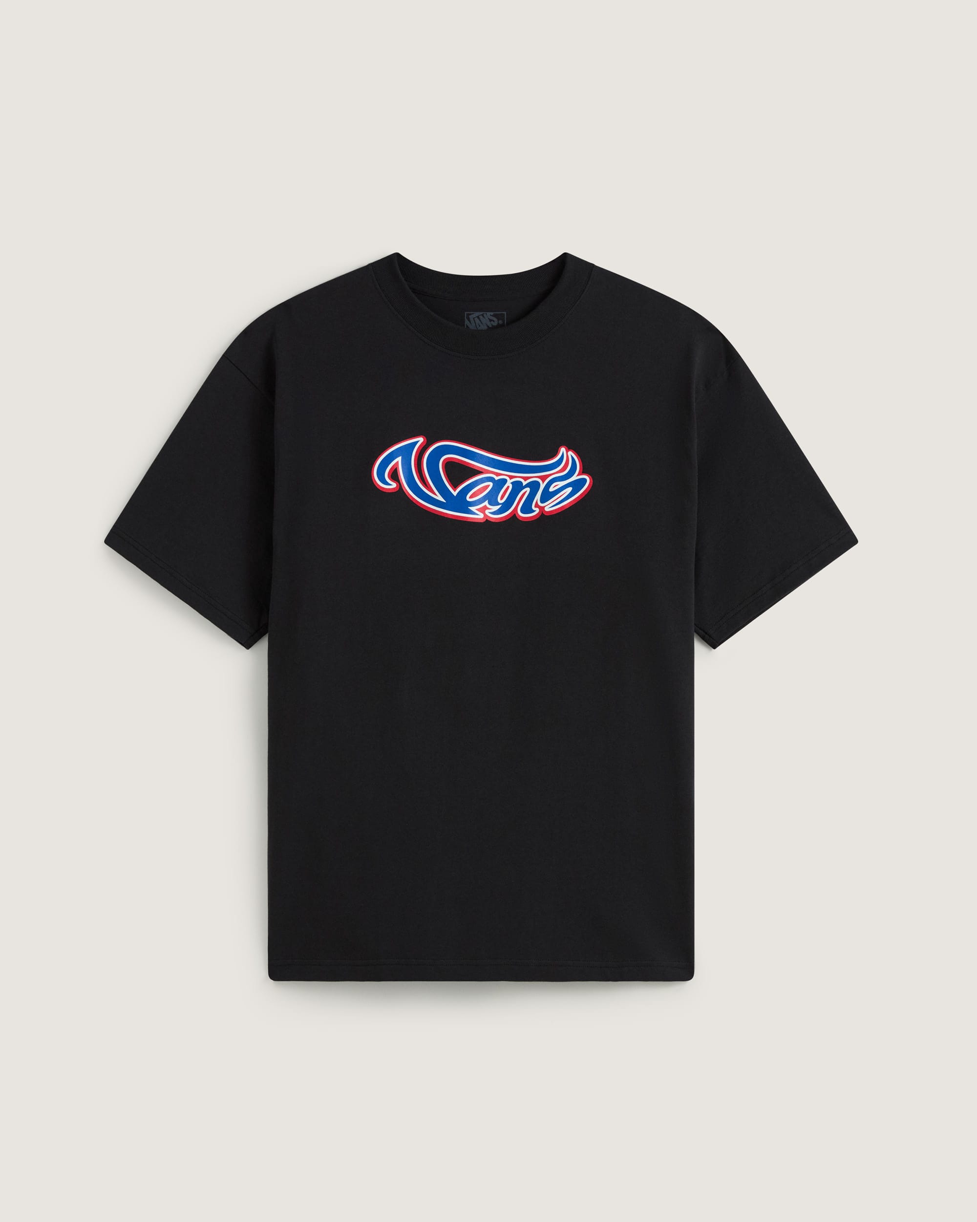 Wavy Script TShirt VANS Black HERO