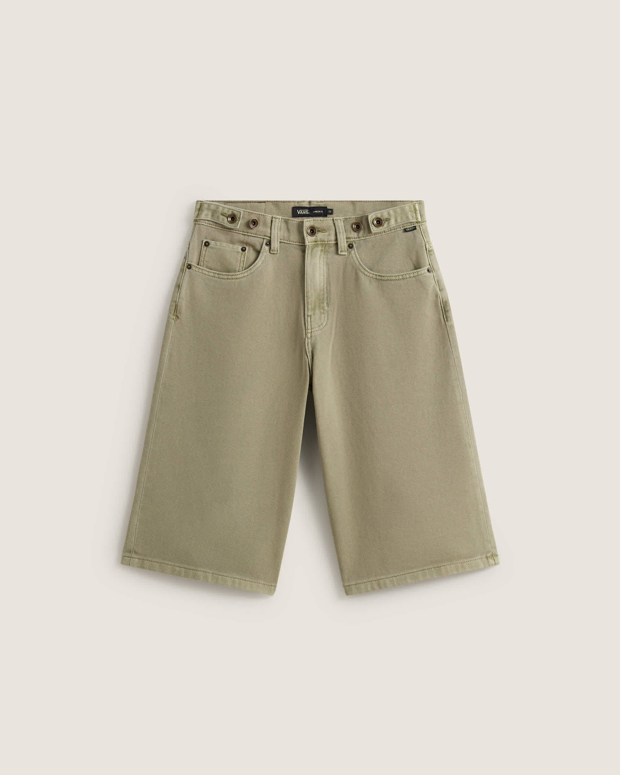 Cinched Check5 BaggyShorts VANS Beige HERO