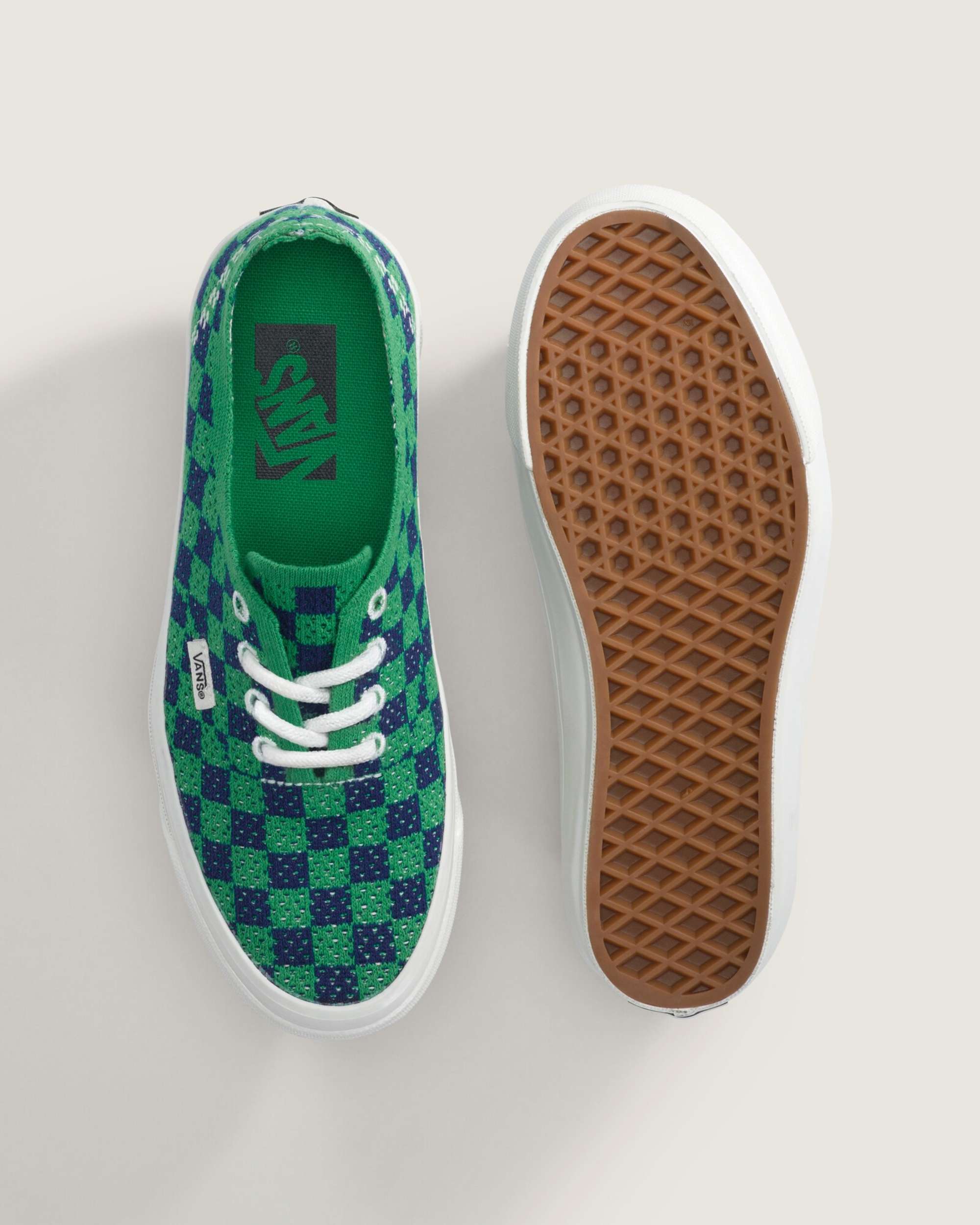 Tnis Premium Authentic Checkerboard VANS Verde ALT3