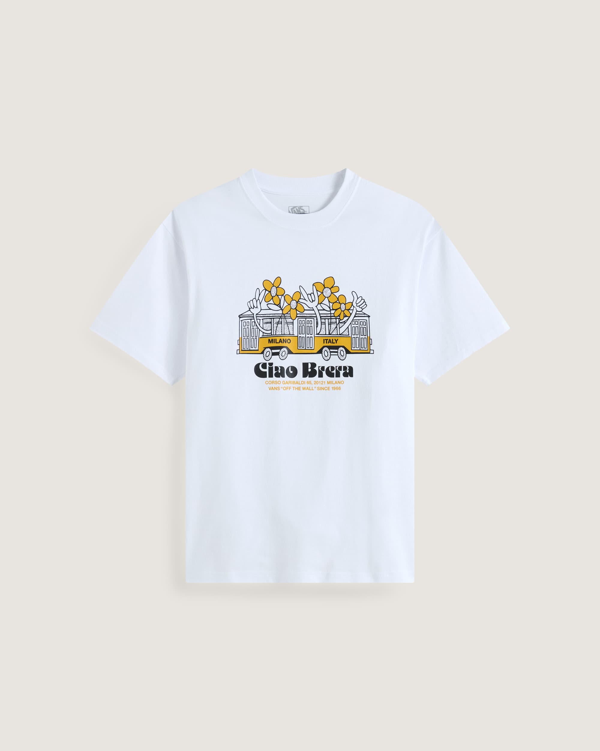 Maglietta Milano Ciao Brera VANS Bianco HERO