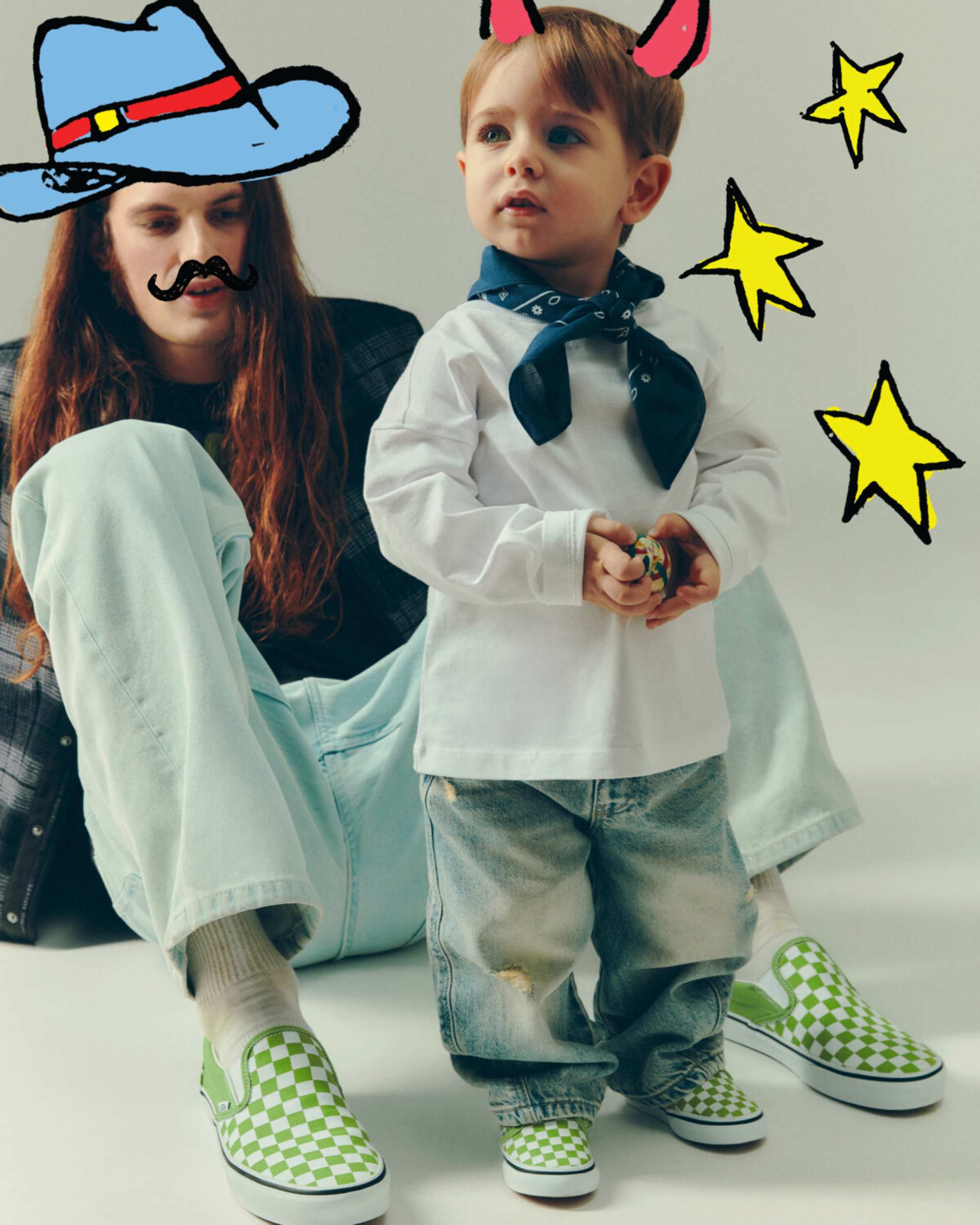 Classic SlipOn Checkerboard Schuhe VANS Grn ALT1