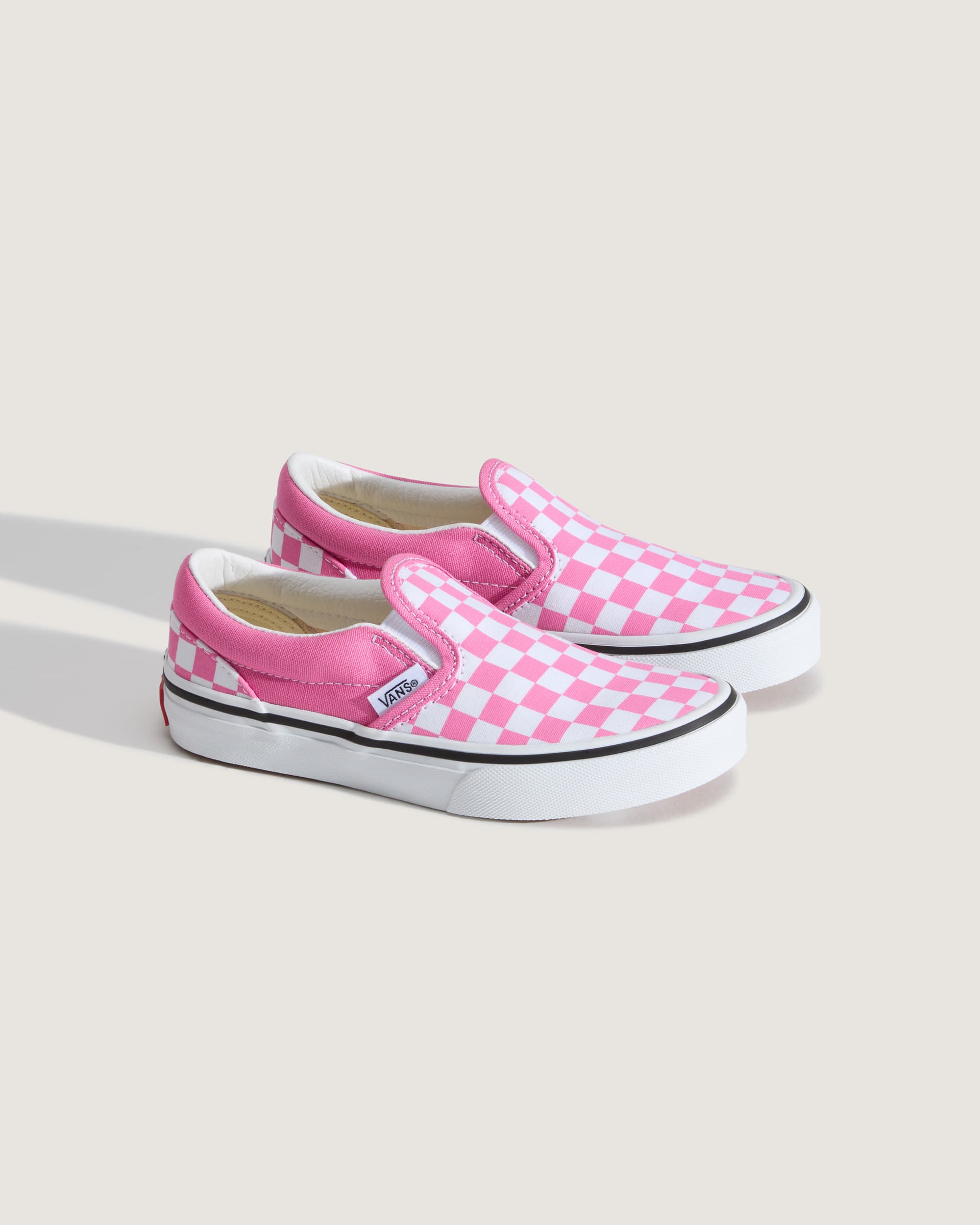 Kids Classic SlipOn Checkerboard Shoes 48 Years VANS Pink ALT2