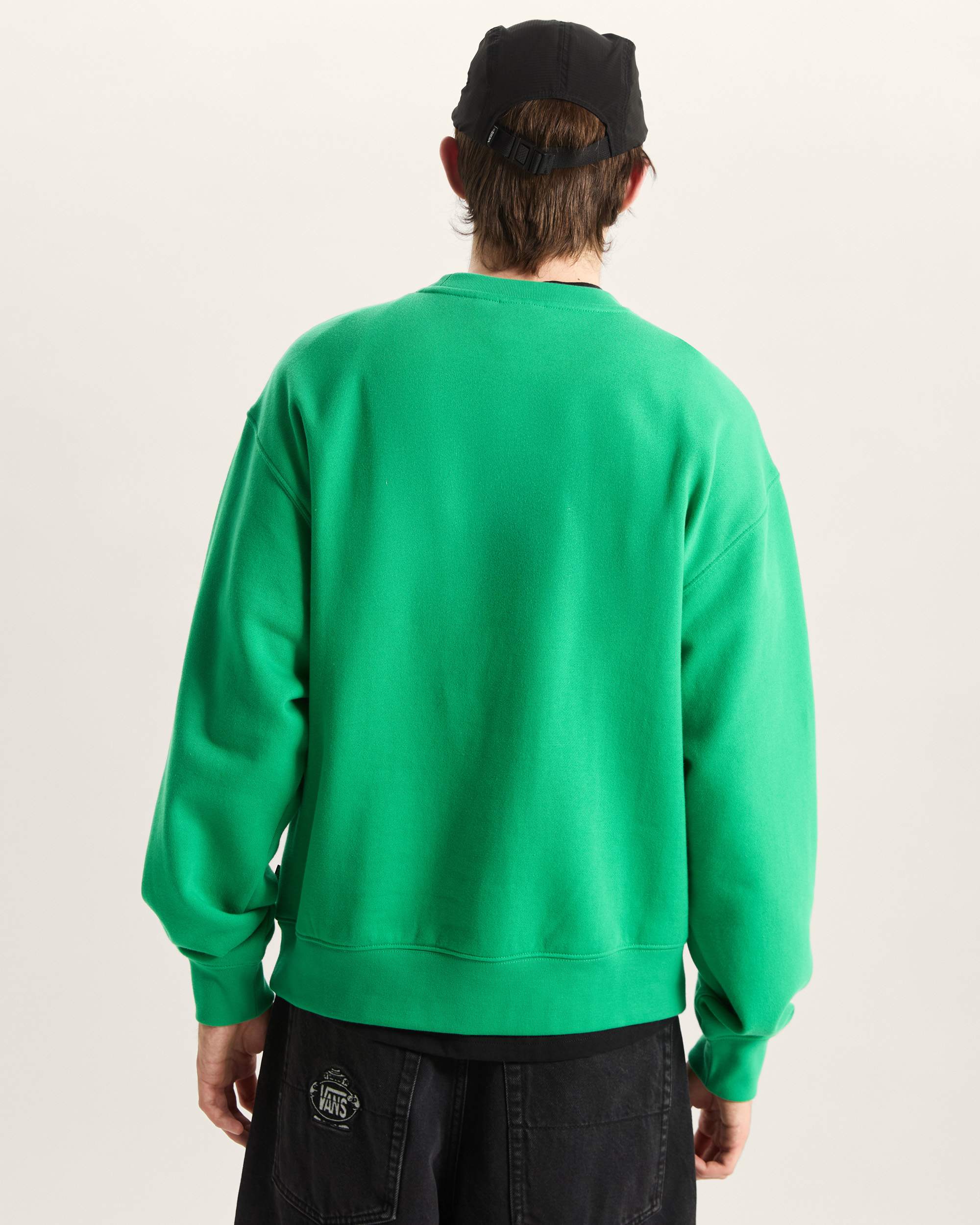 Stretch Logo Crew Sweatshirt VANS Green ALT3