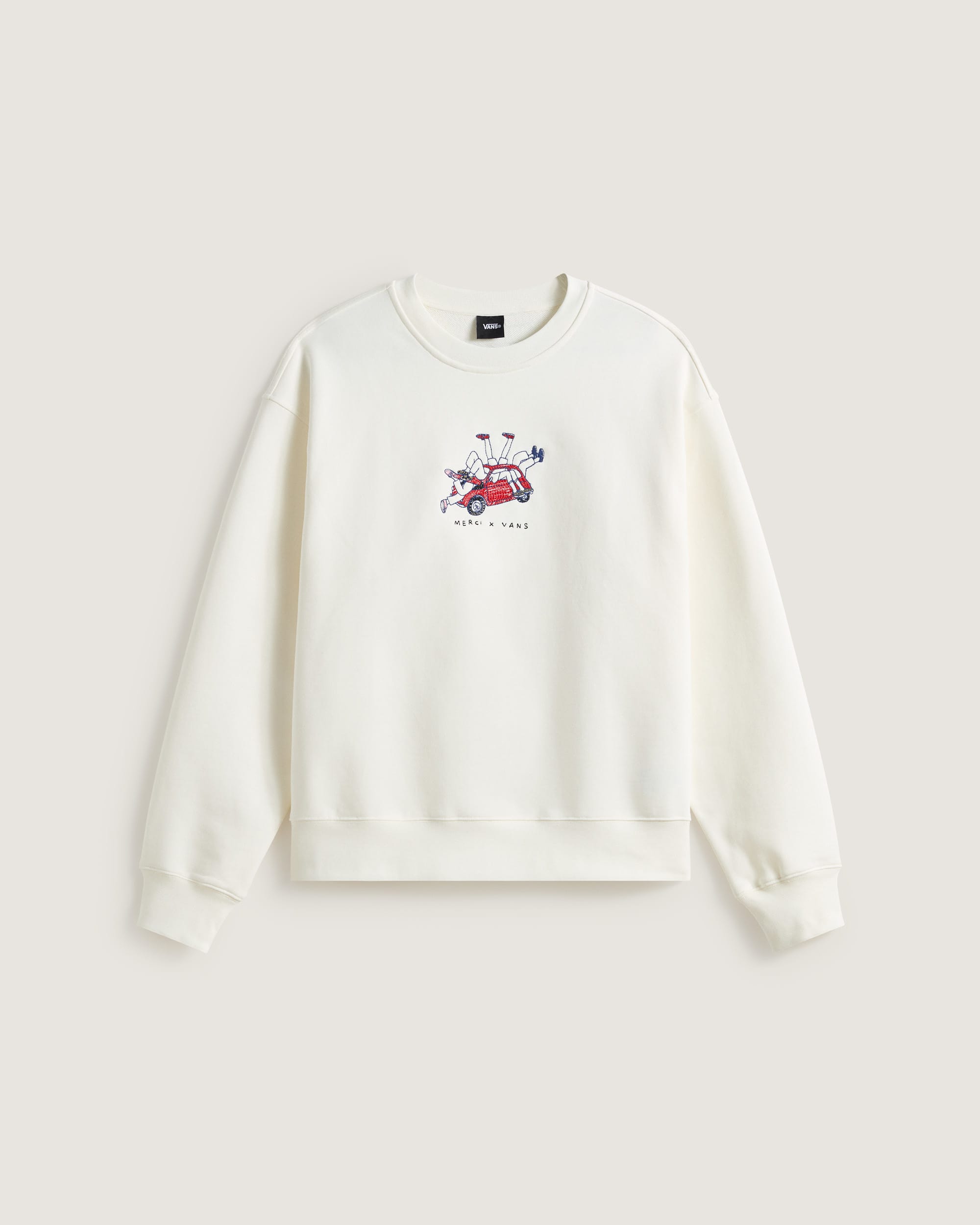 Je Ne Vais Pas Bien Crewneck Merci x Vans VANS Blanc HERO