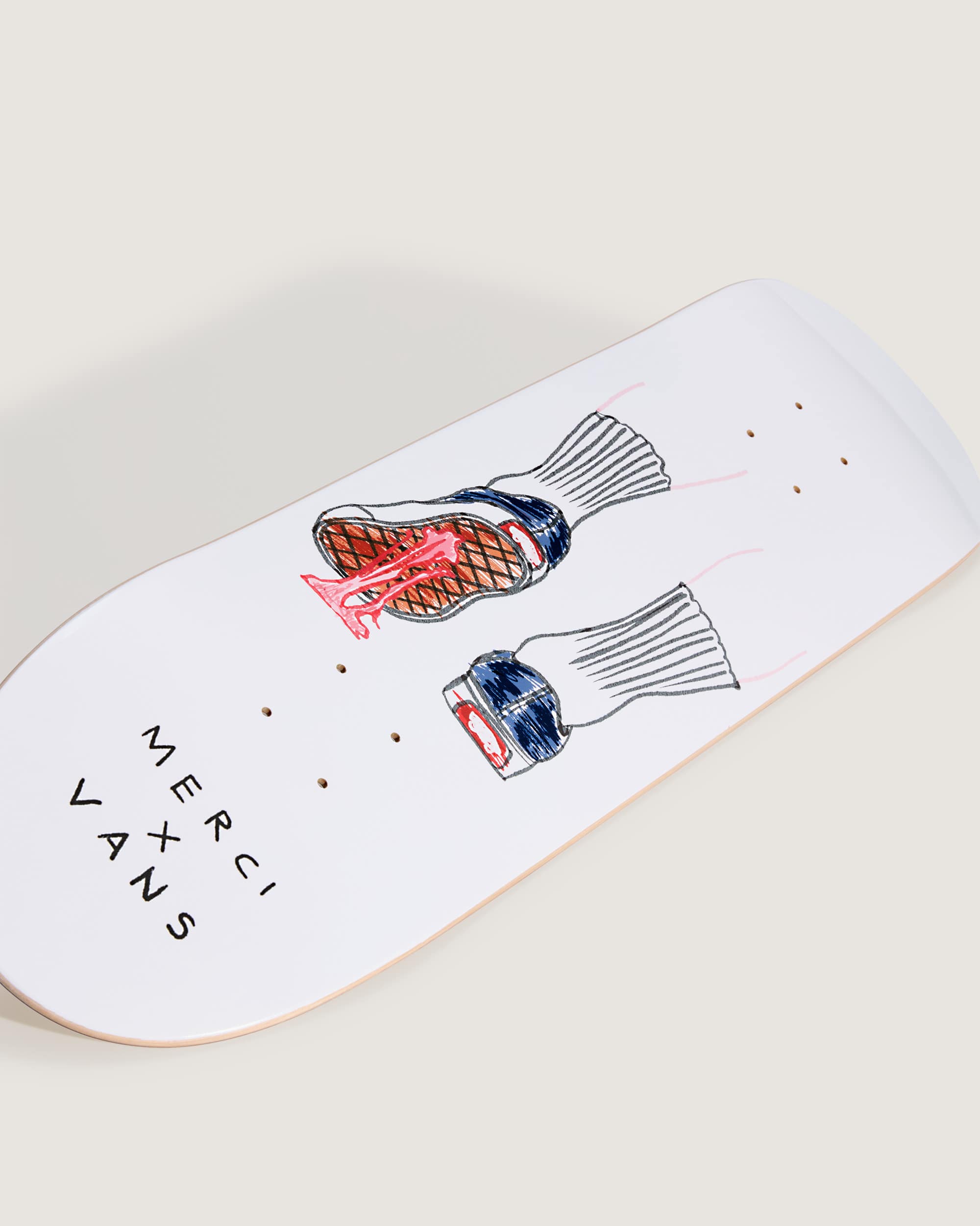 Planche de Skate lgance Merci x Vans VANS Blanc ALT1