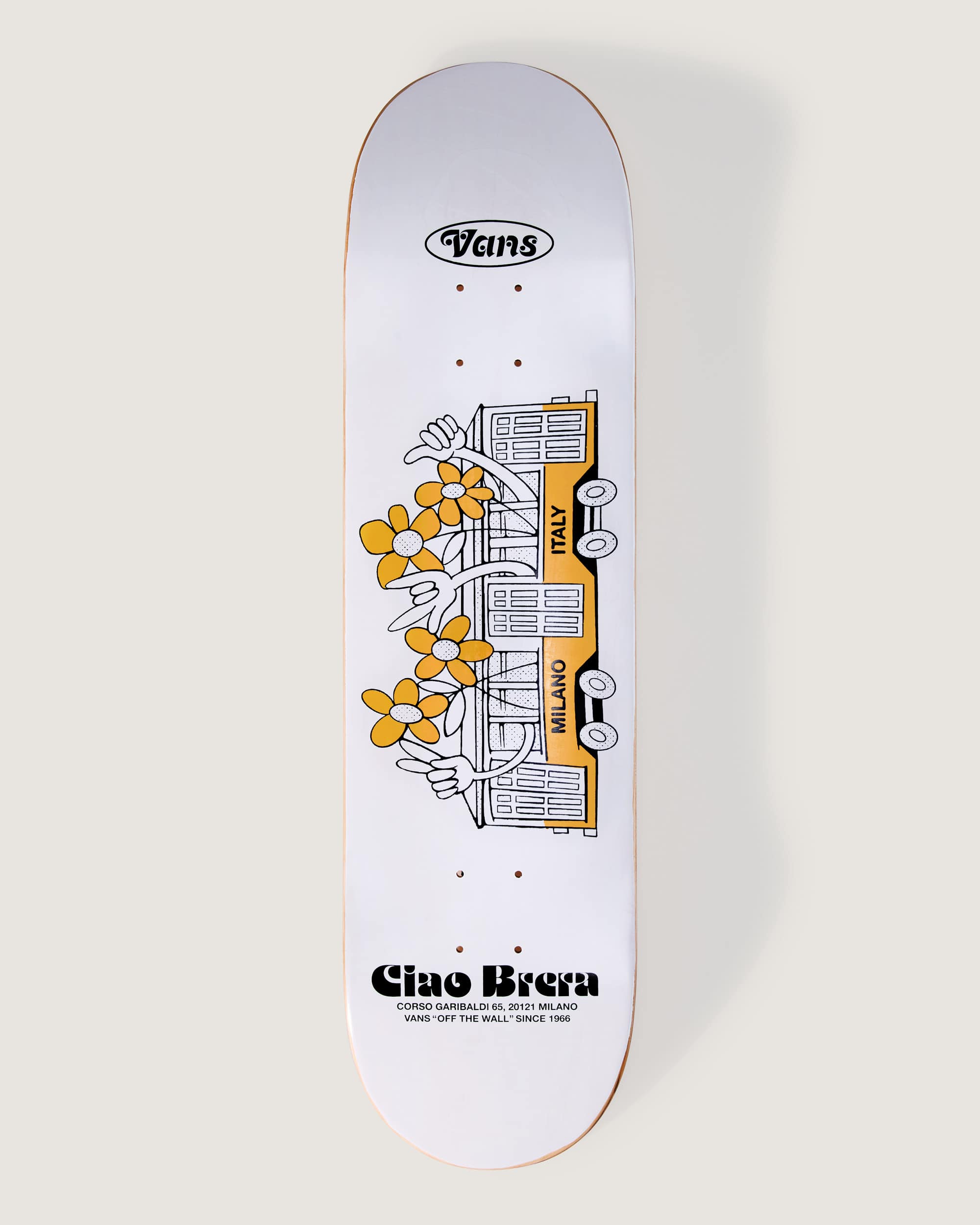CIAO BRERA SKATE DECK VANS Bianco hero