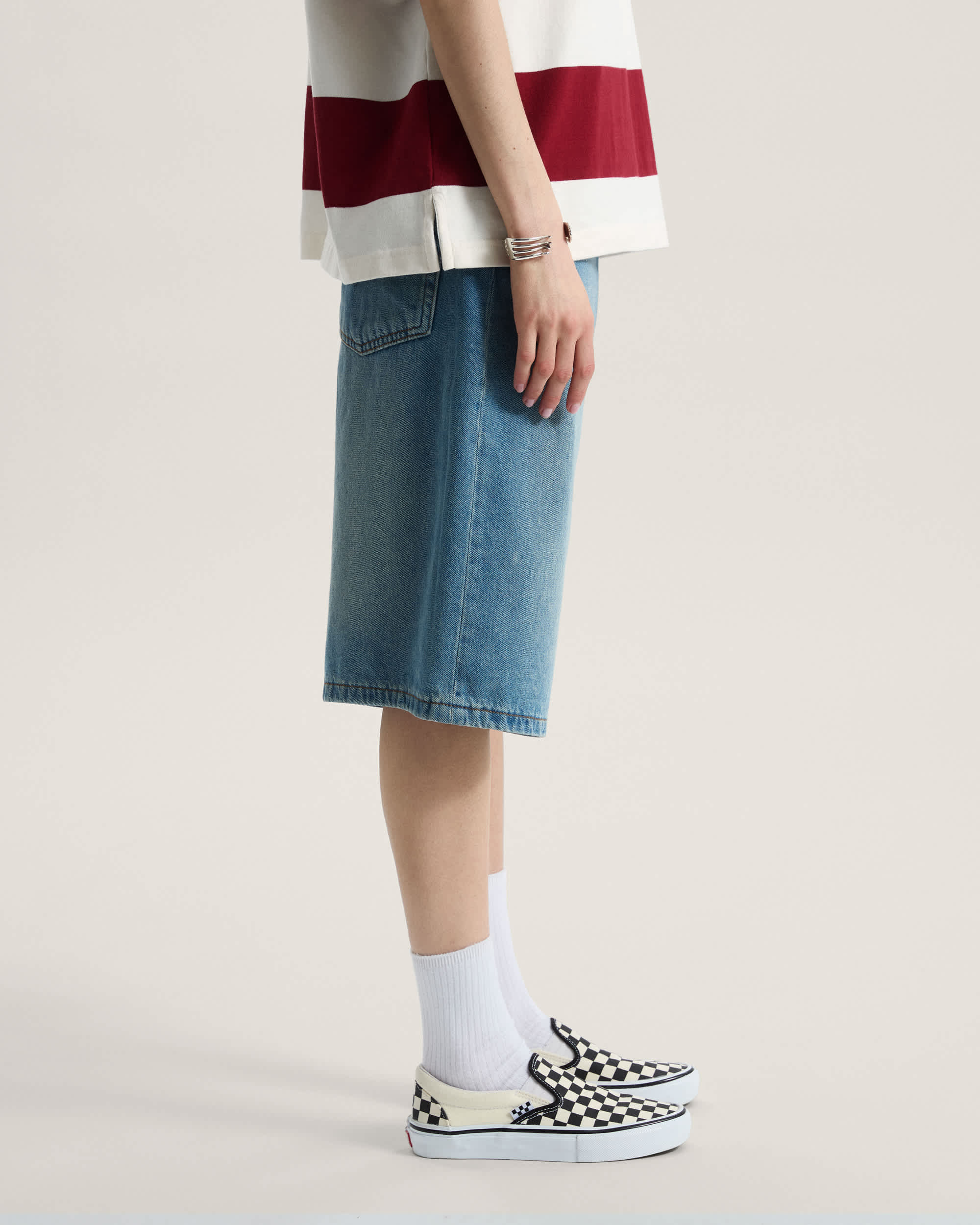 Short Cinched Check5 Baggy VANS Bleu ALT4