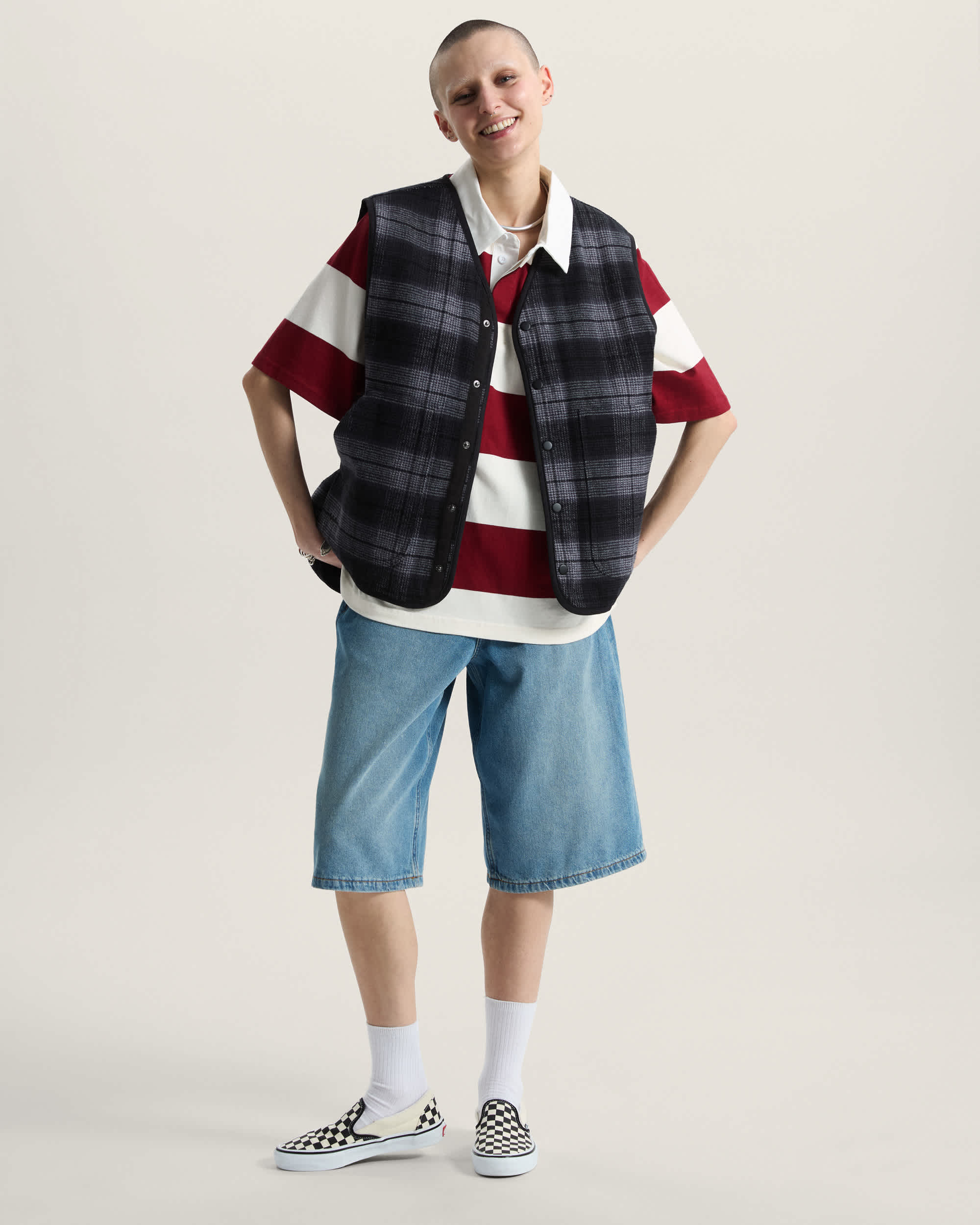 Short Cinched Check5 Baggy VANS Bleu ALT5