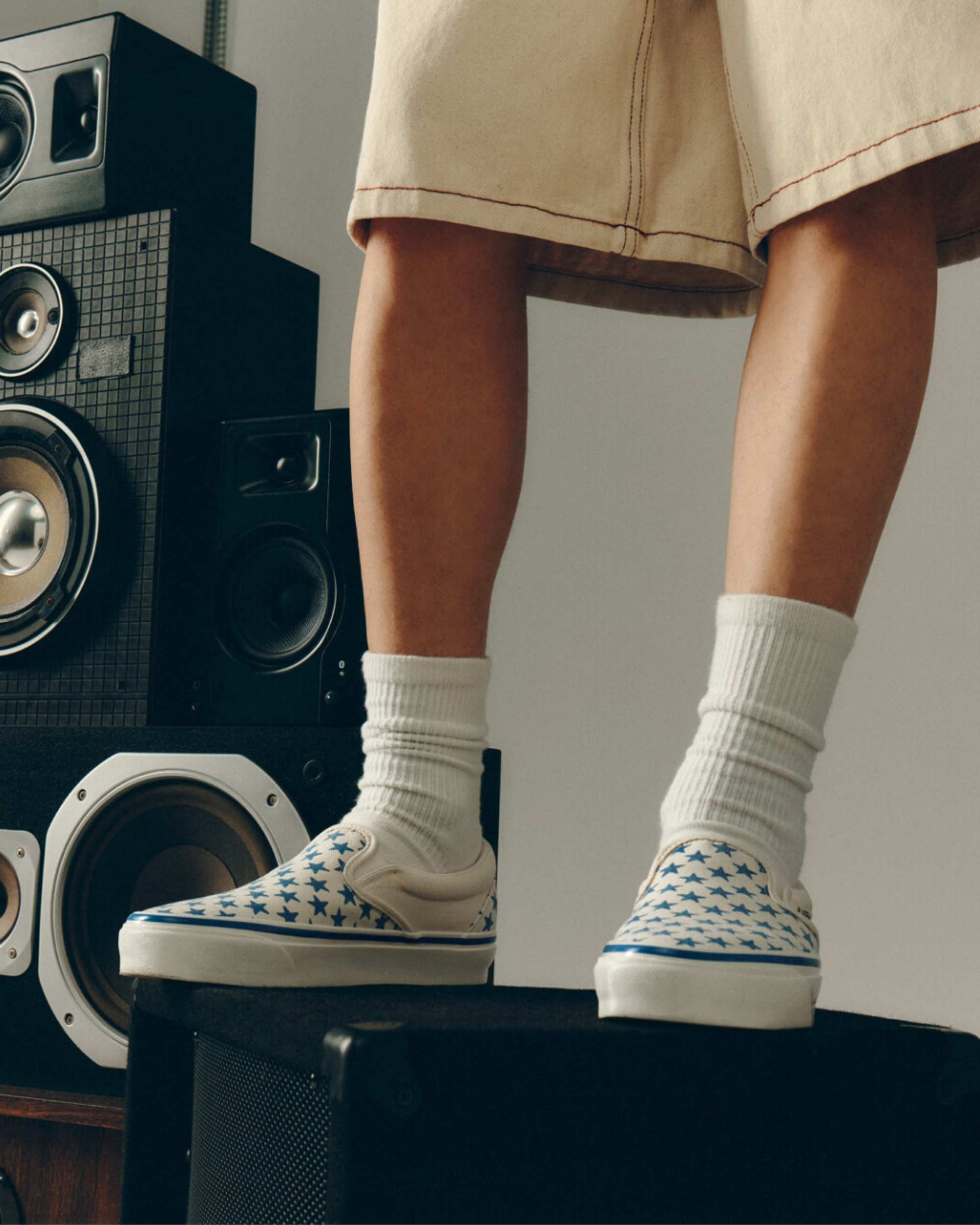 Premium Classic SlipOn Shoes VANS Blue ALT1