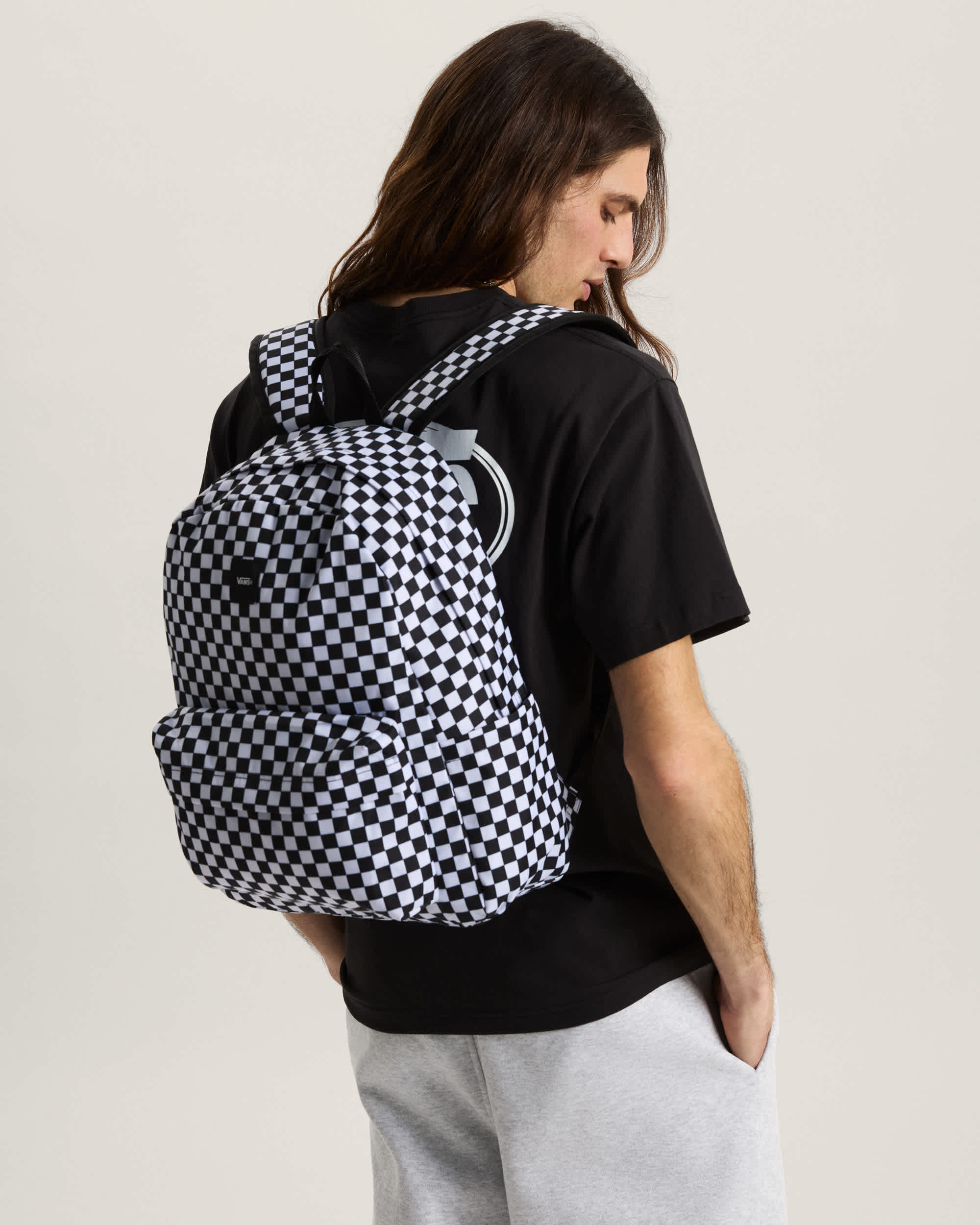 Old Skool Check Rucksack VANS Schwarz ALT7