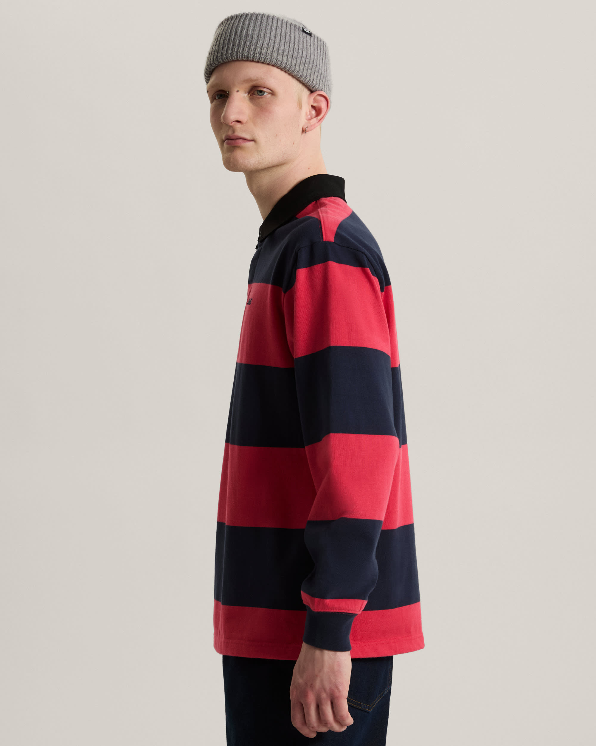Ward Stripe Rugby Knit Crimson HazeParisnNght VANS Vermelho ALT4