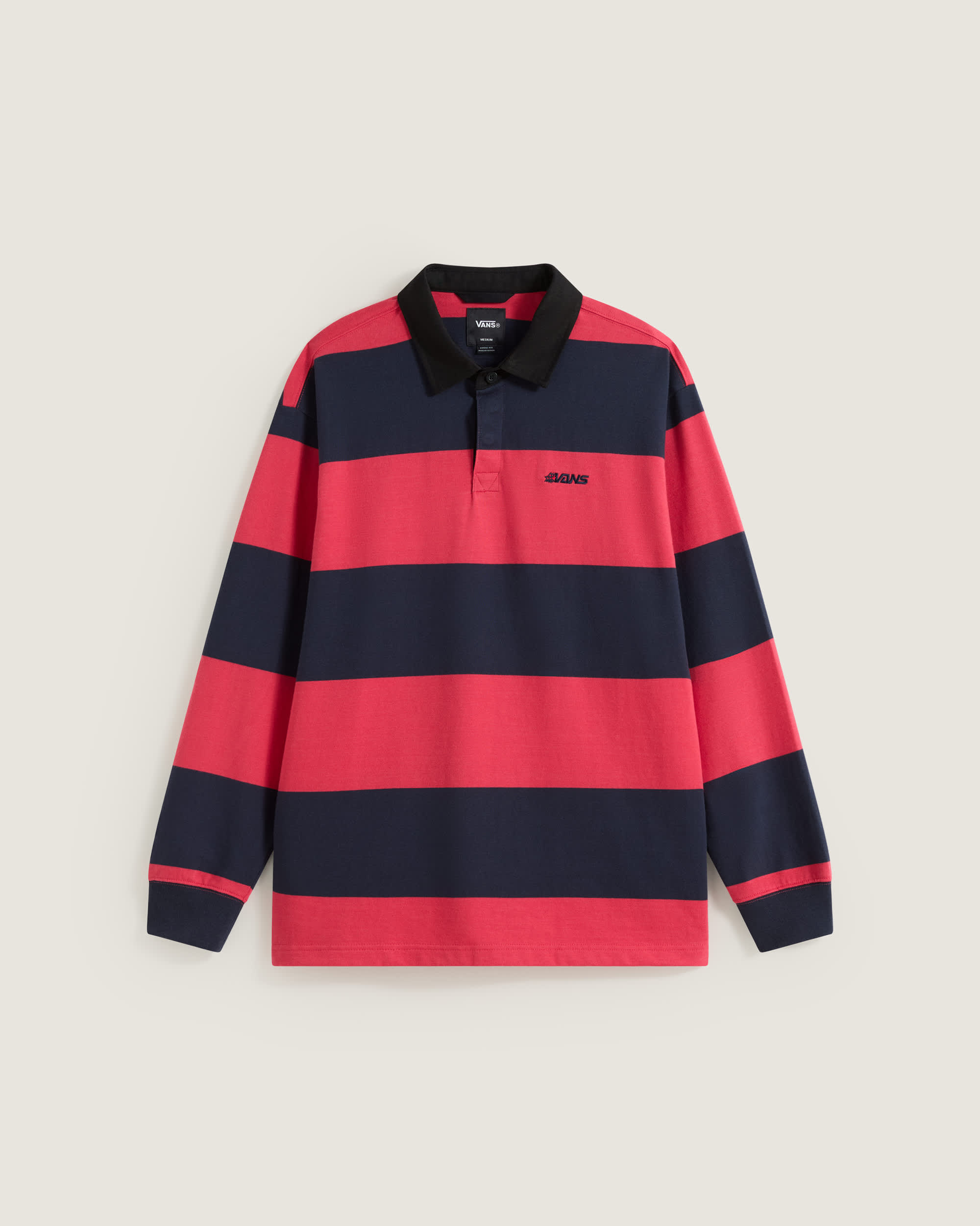 Ward Stripe Rugby Knit Polo VANS Rot HERO