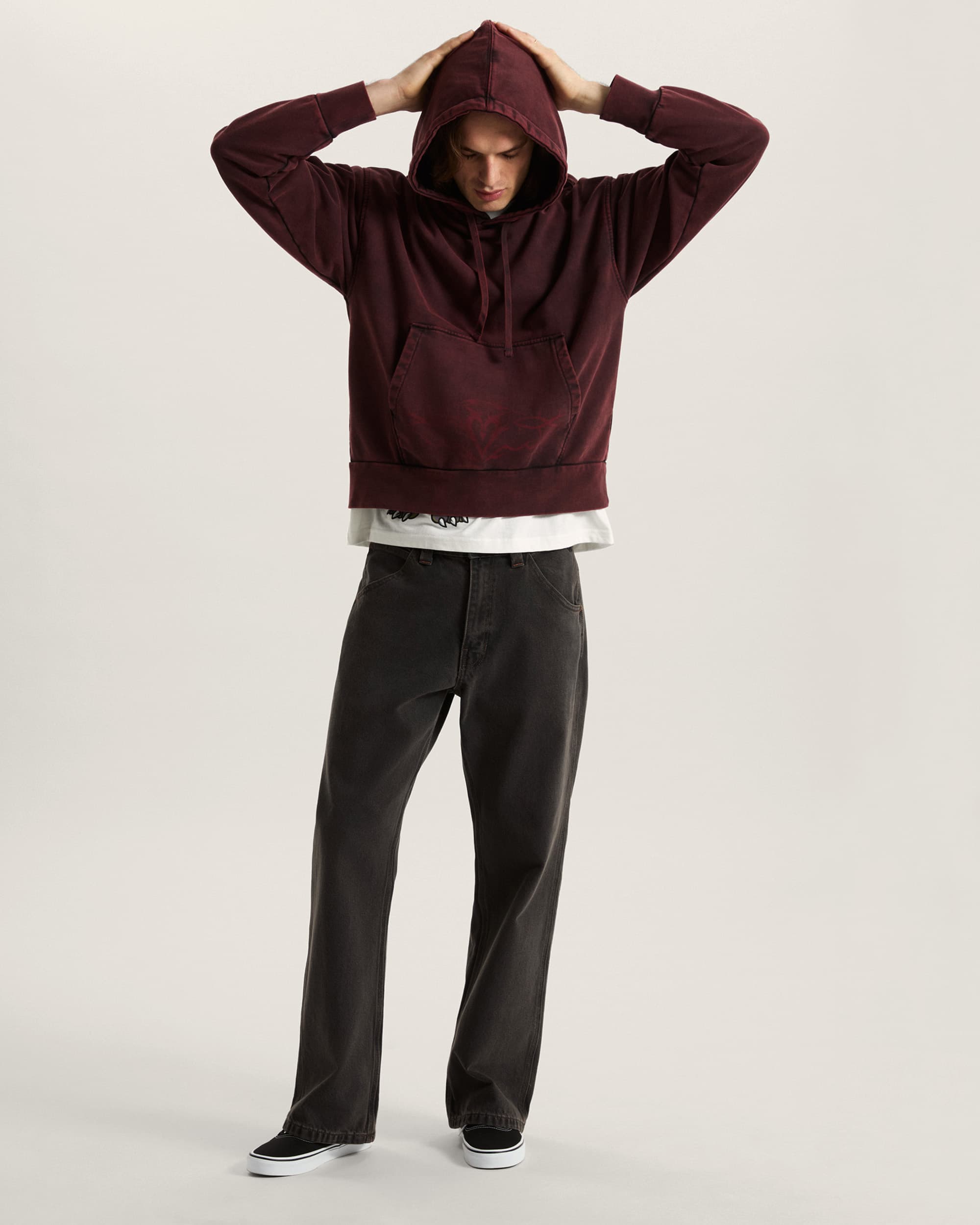 Dayana Tribal Flame Pullover Hoodie VANS Brown ALT6