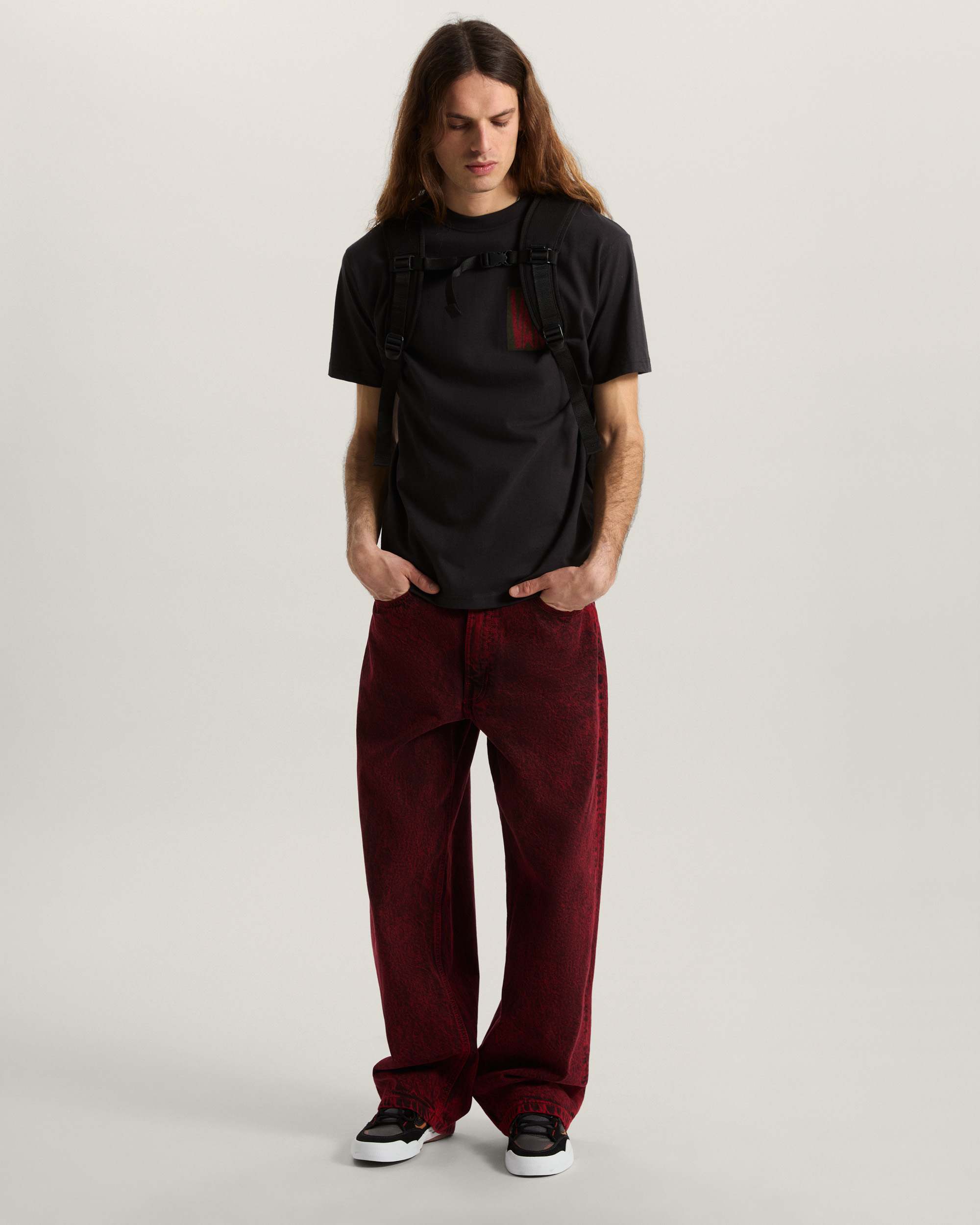 Tshirt Stretch Stack Crackle VANS Noir ALT4