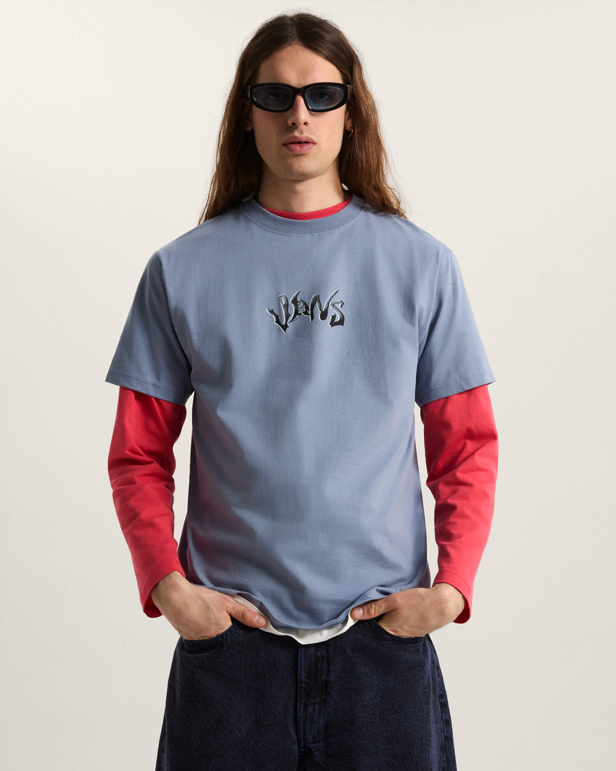 Tshirt Wild Circle VANS Bleu ALT2