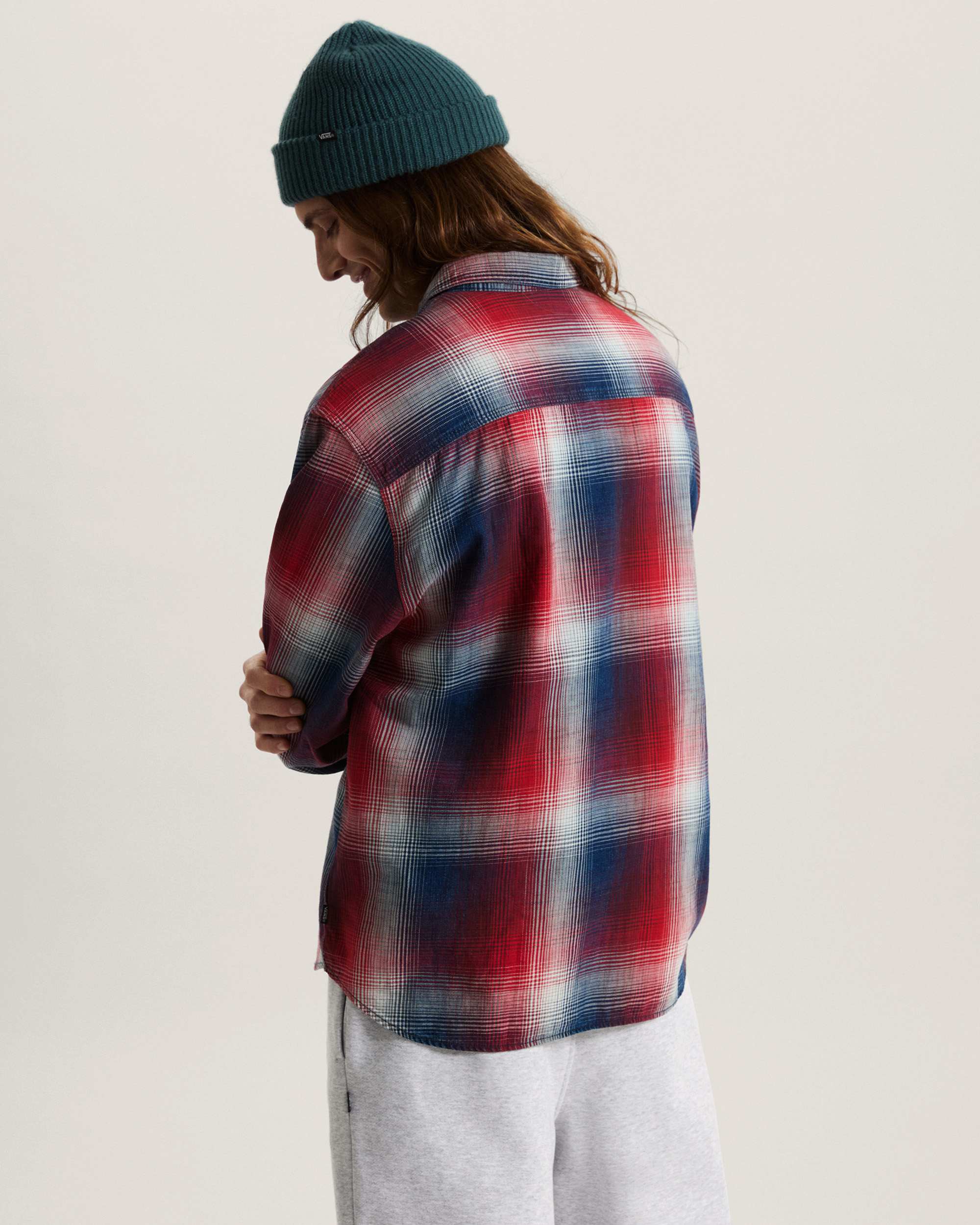 Indigo Plaid LS Woven Racing Red VANS Rot ALT3