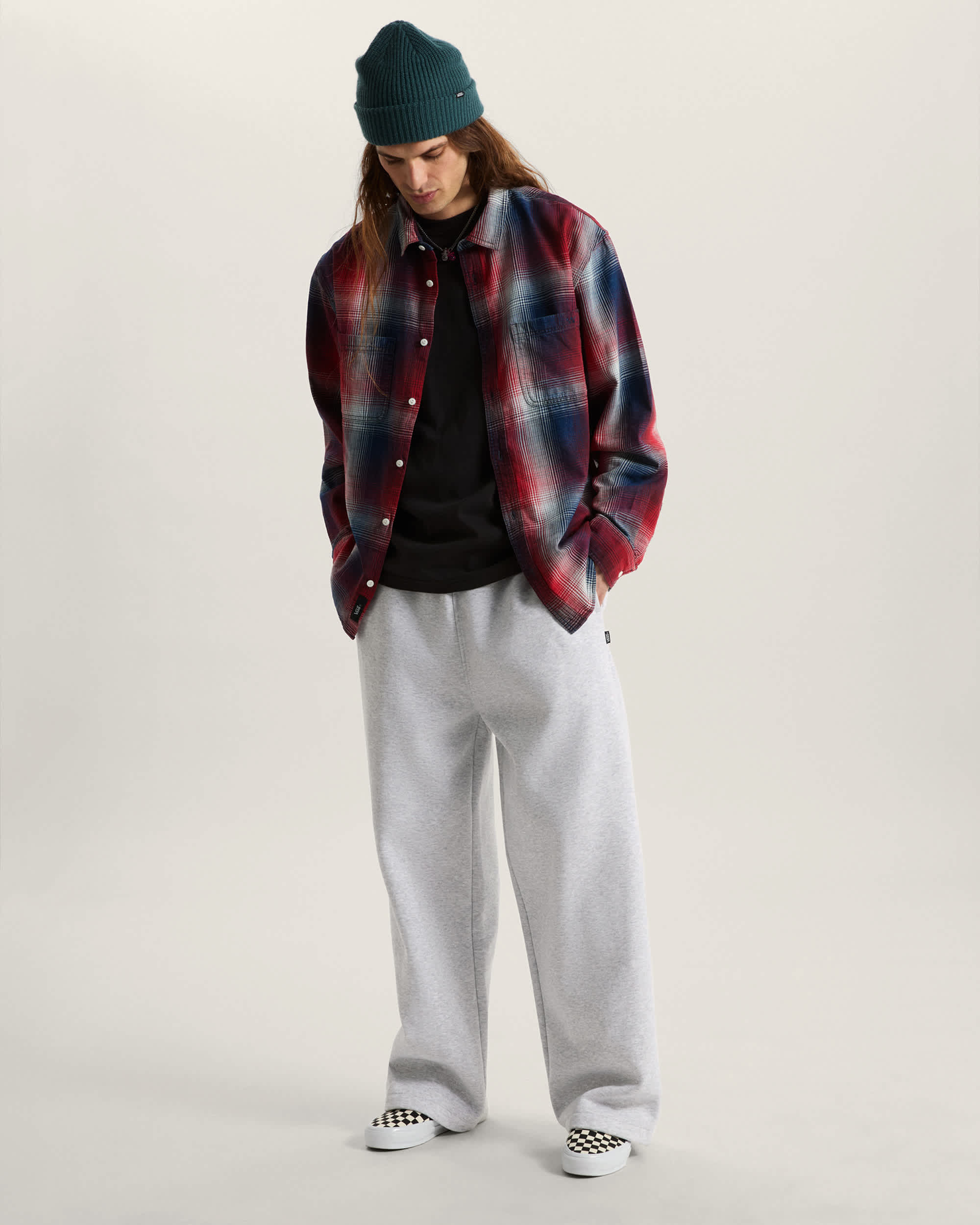 Indigo Plaid LS Woven Racing Red VANS Rot ALT5