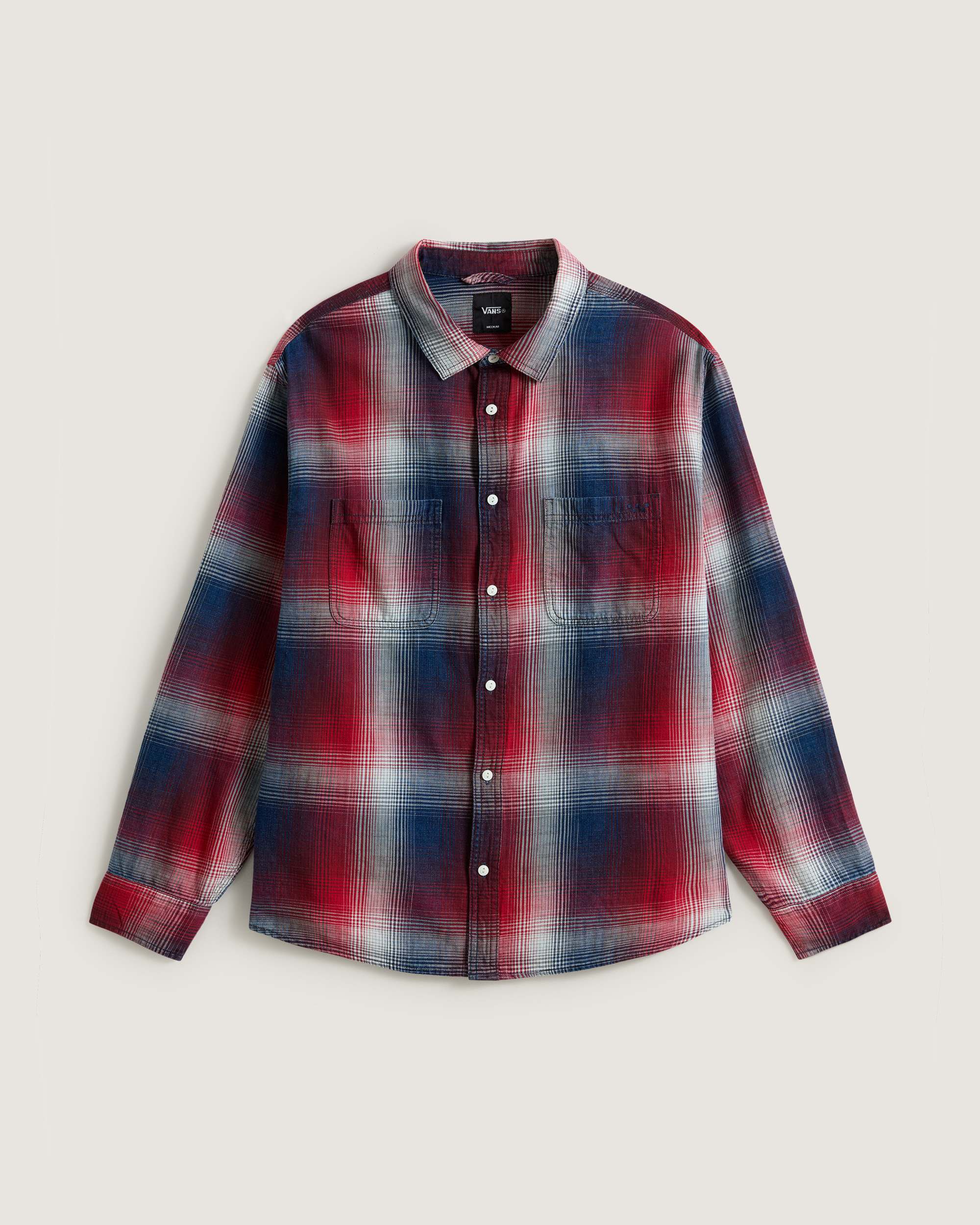 Indigo Plaid LS Woven Racing Red VANS Rot HERO