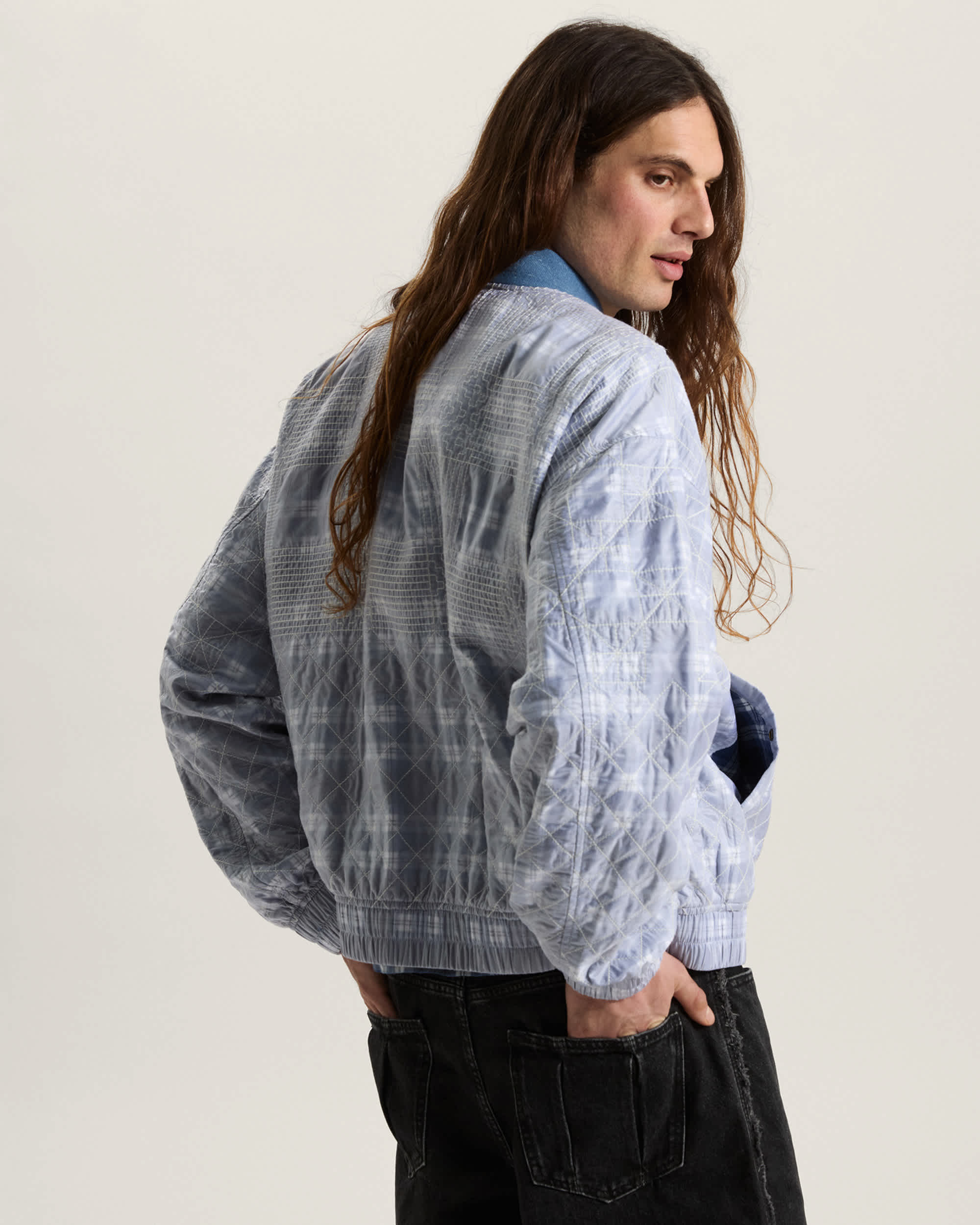OTW x TDC Double Layered Bomber Jacket Deep Indigo VANS Azul ALT3