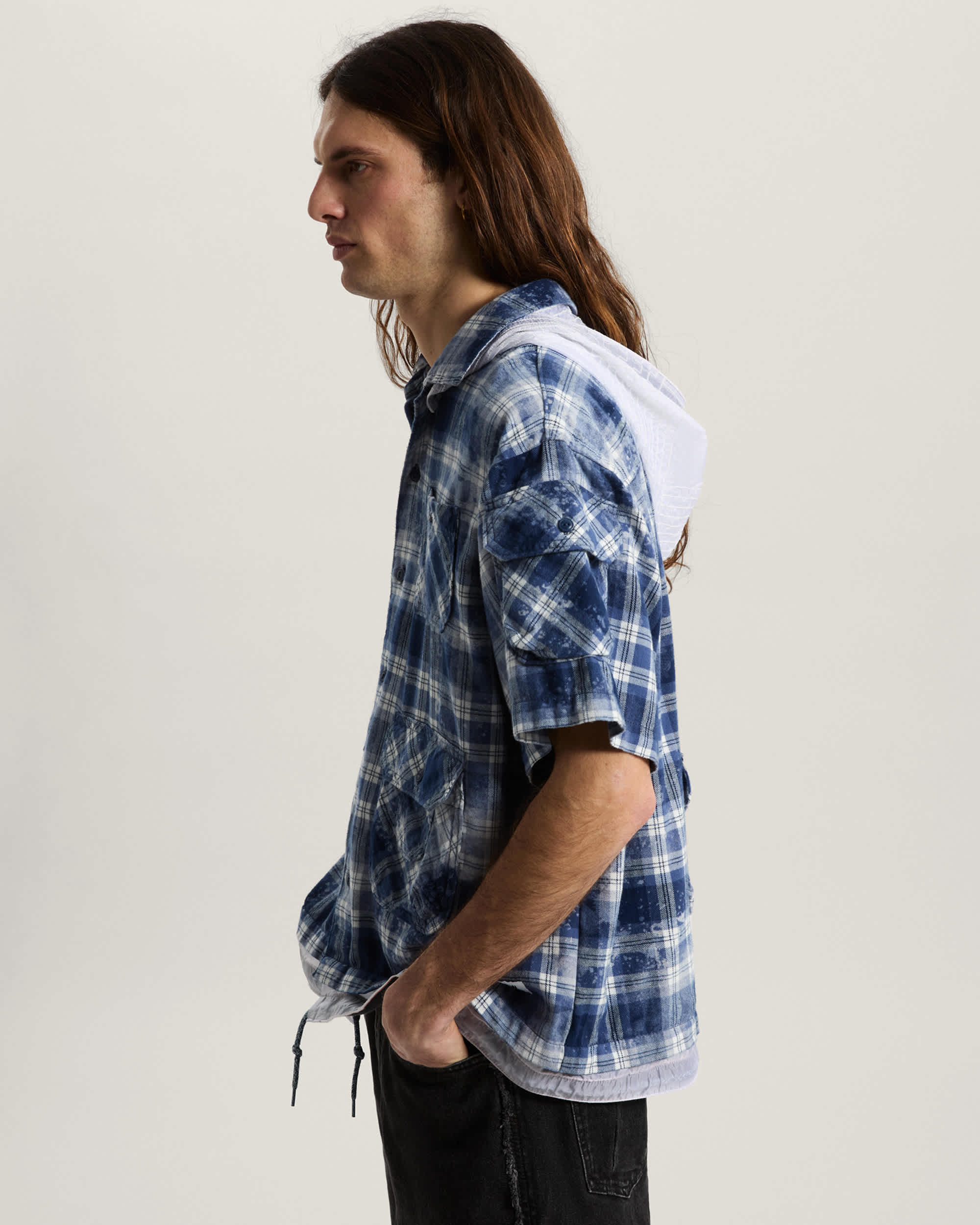 OTW x TDC Double Layered Shacket Deep Indigo VANS Azul ALT4