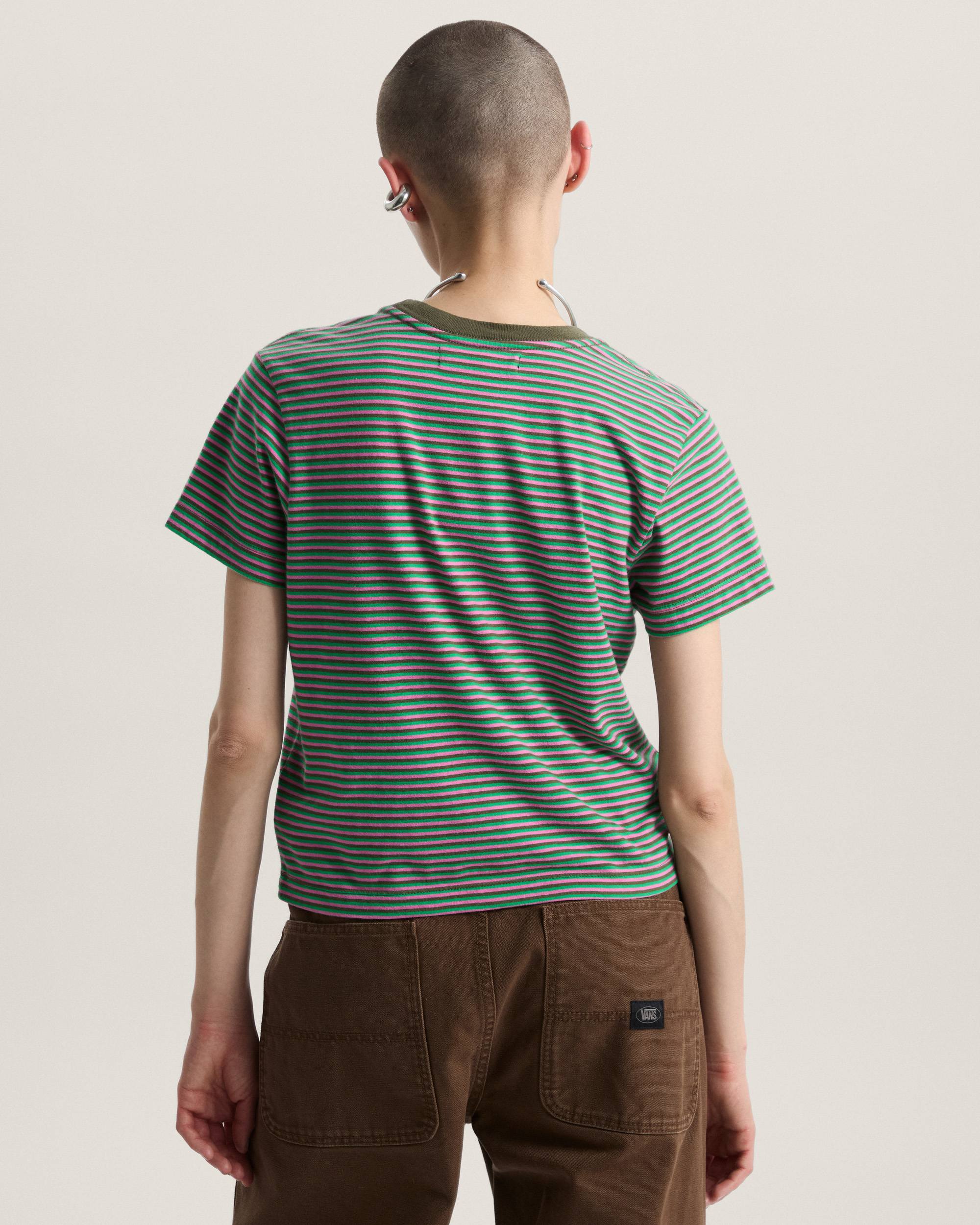 Salton Stripe TShirt VANS Green ALT3