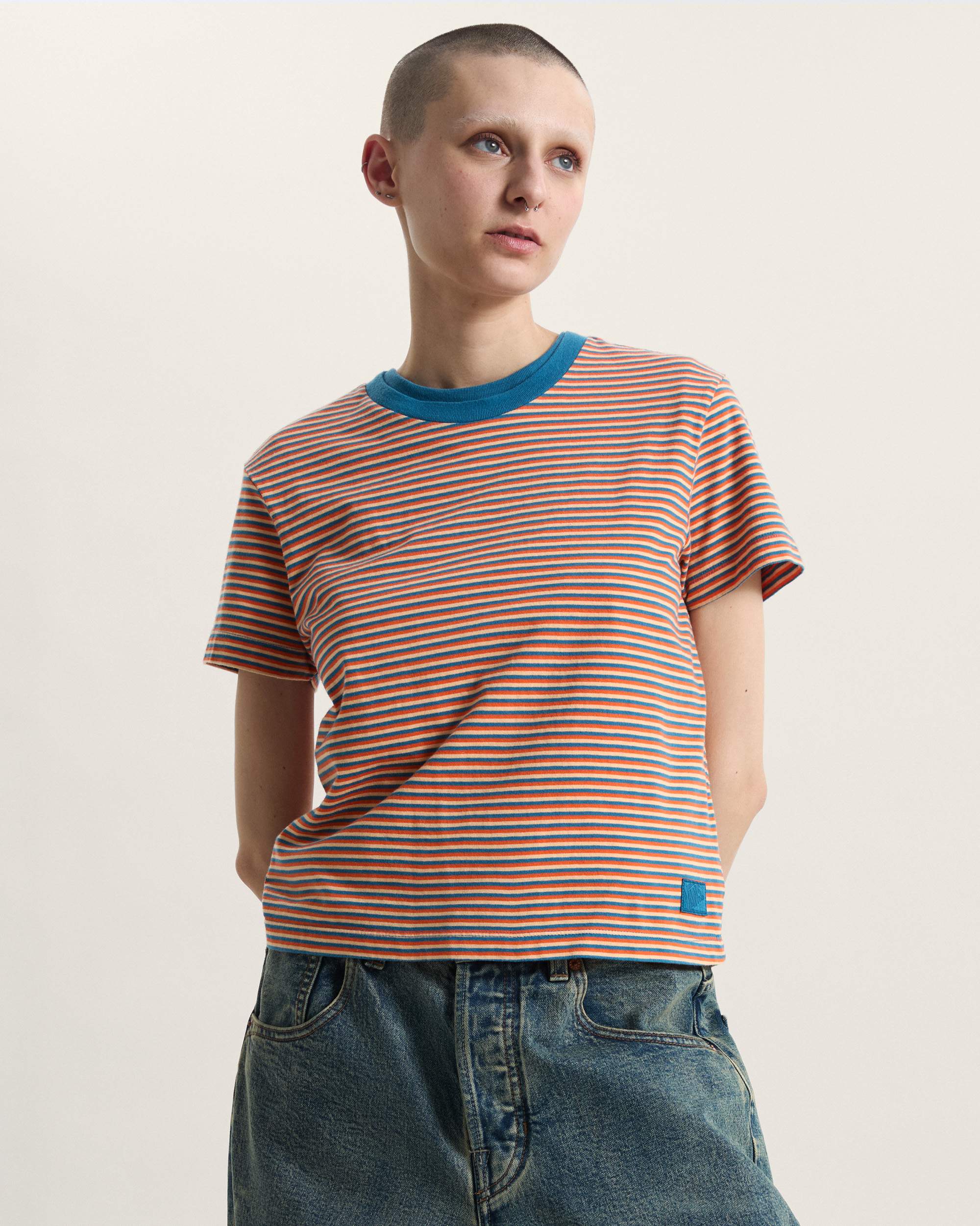 Salton Stripe Tee VANS Blauw ALT2