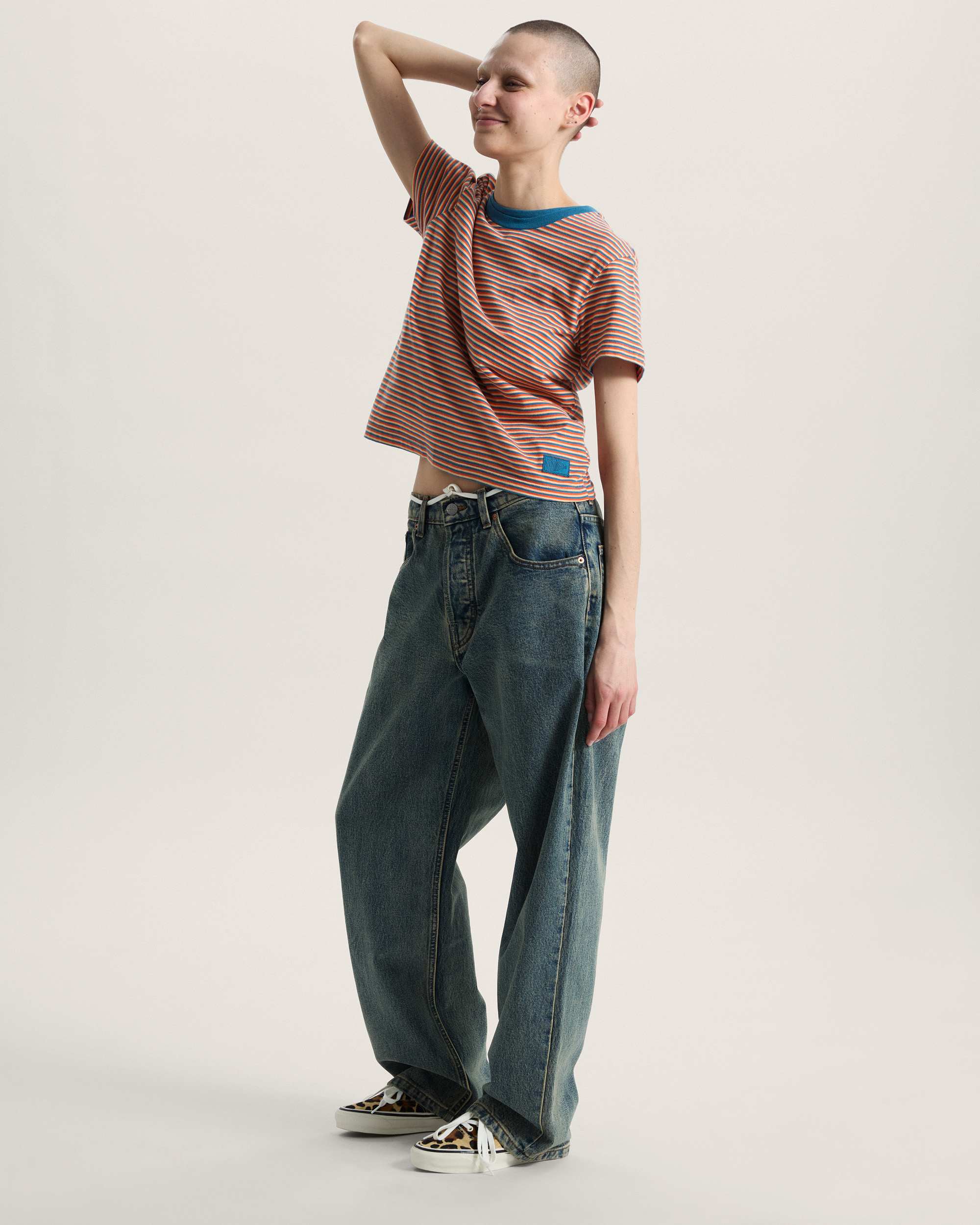 Salton Stripe Tee VANS Blauw ALT4
